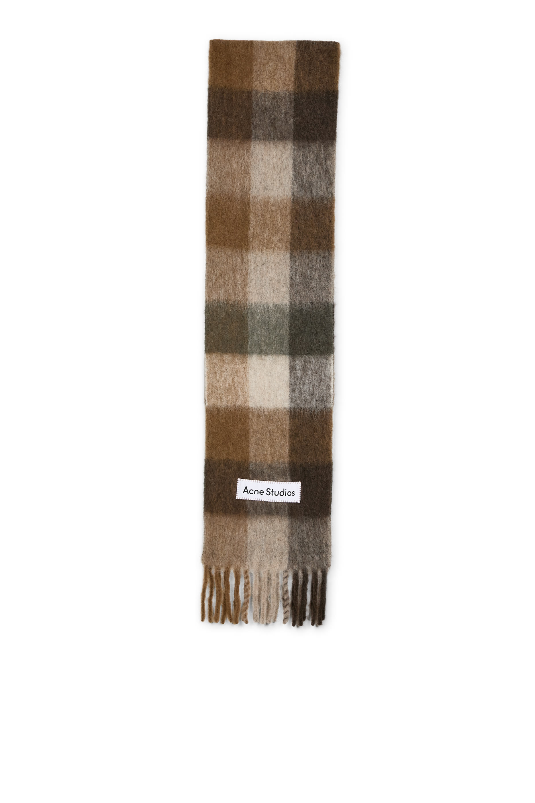 Check Fringe Scarf