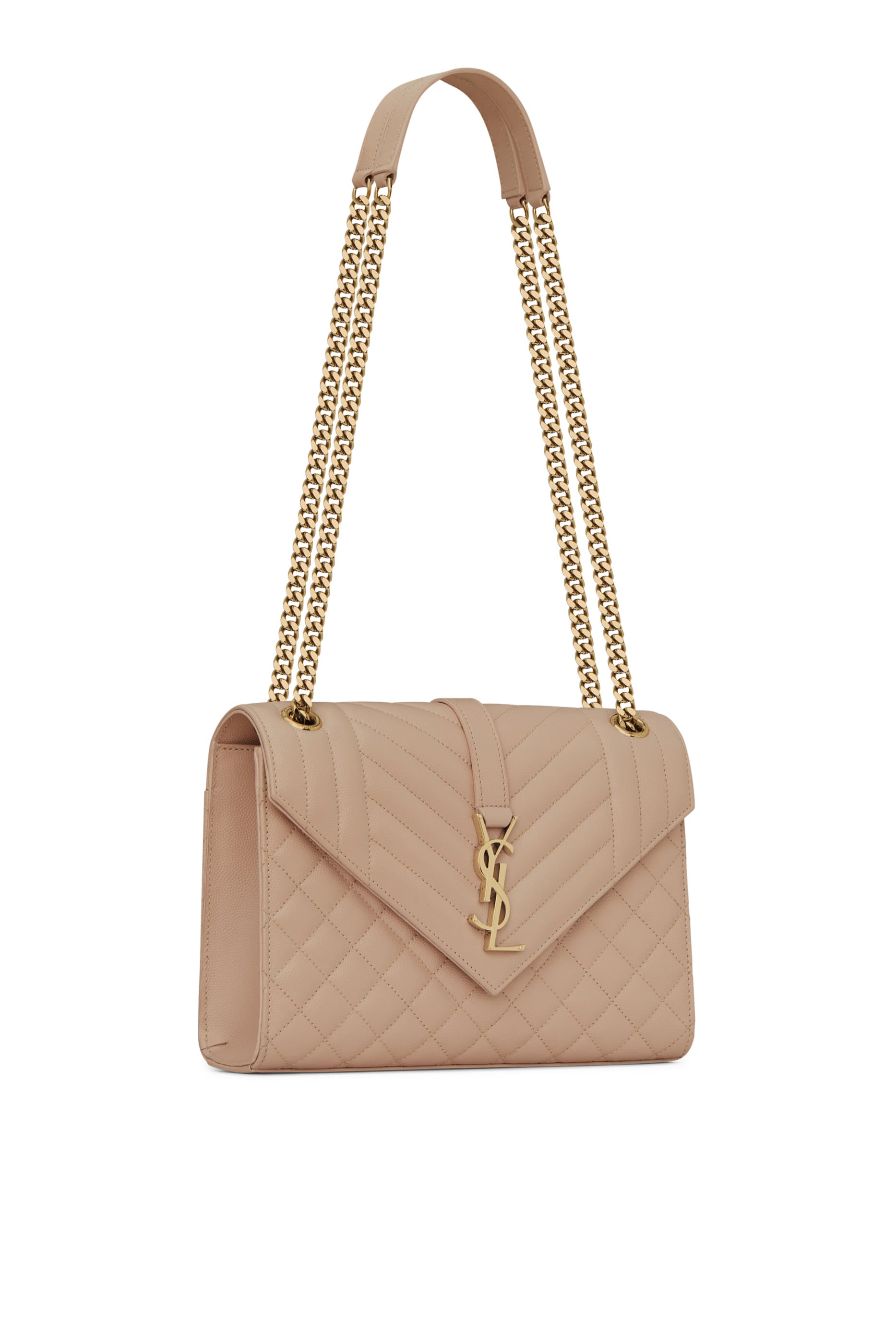 Enveloppe Medium Bag In Mix Matelassé Grain De Poudre Embossed Leather