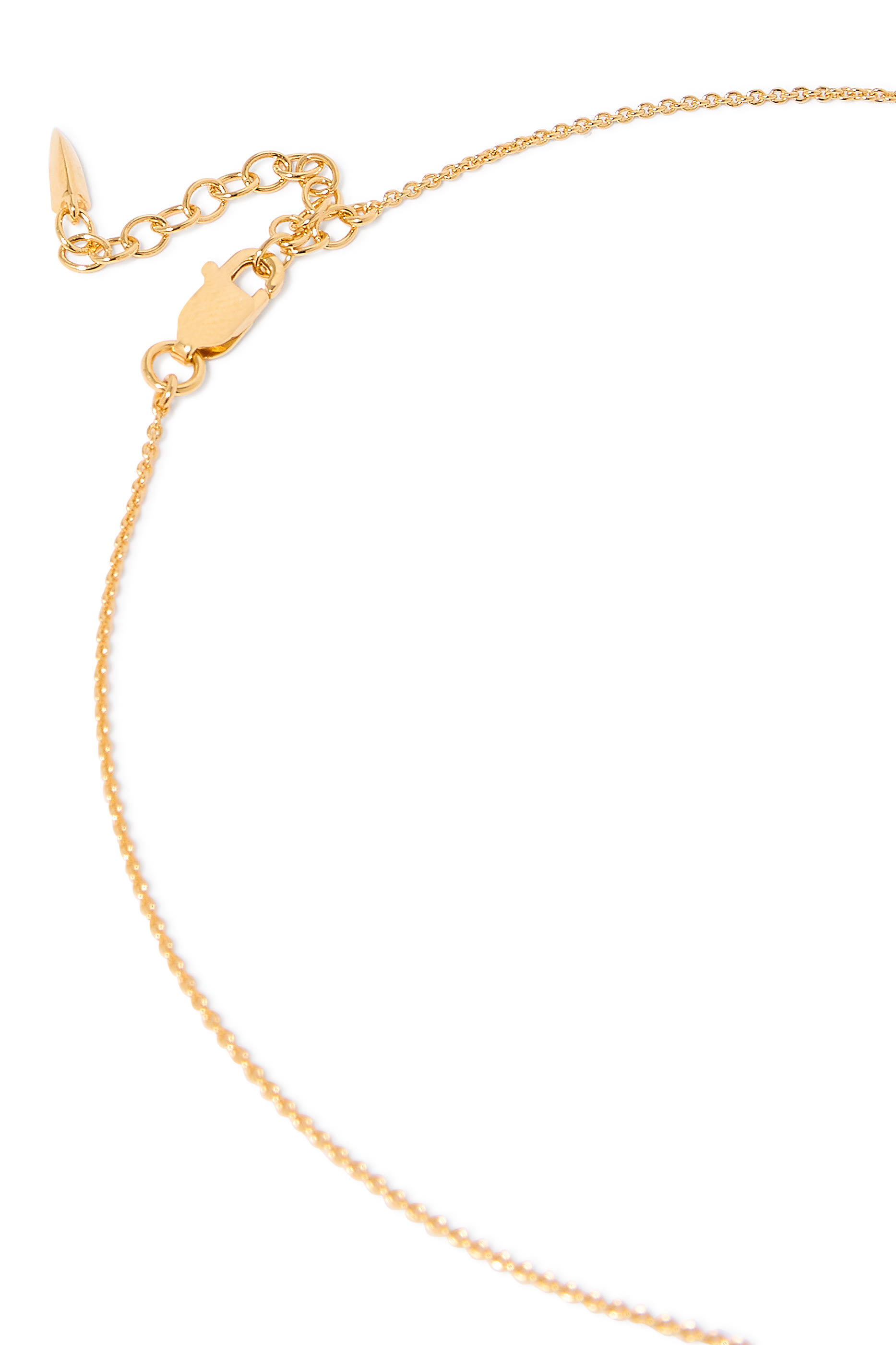 Curly Molten Mini Initial Necklace - P, 18K Recycled Gold Vermeil on Recycled Sterling Silver