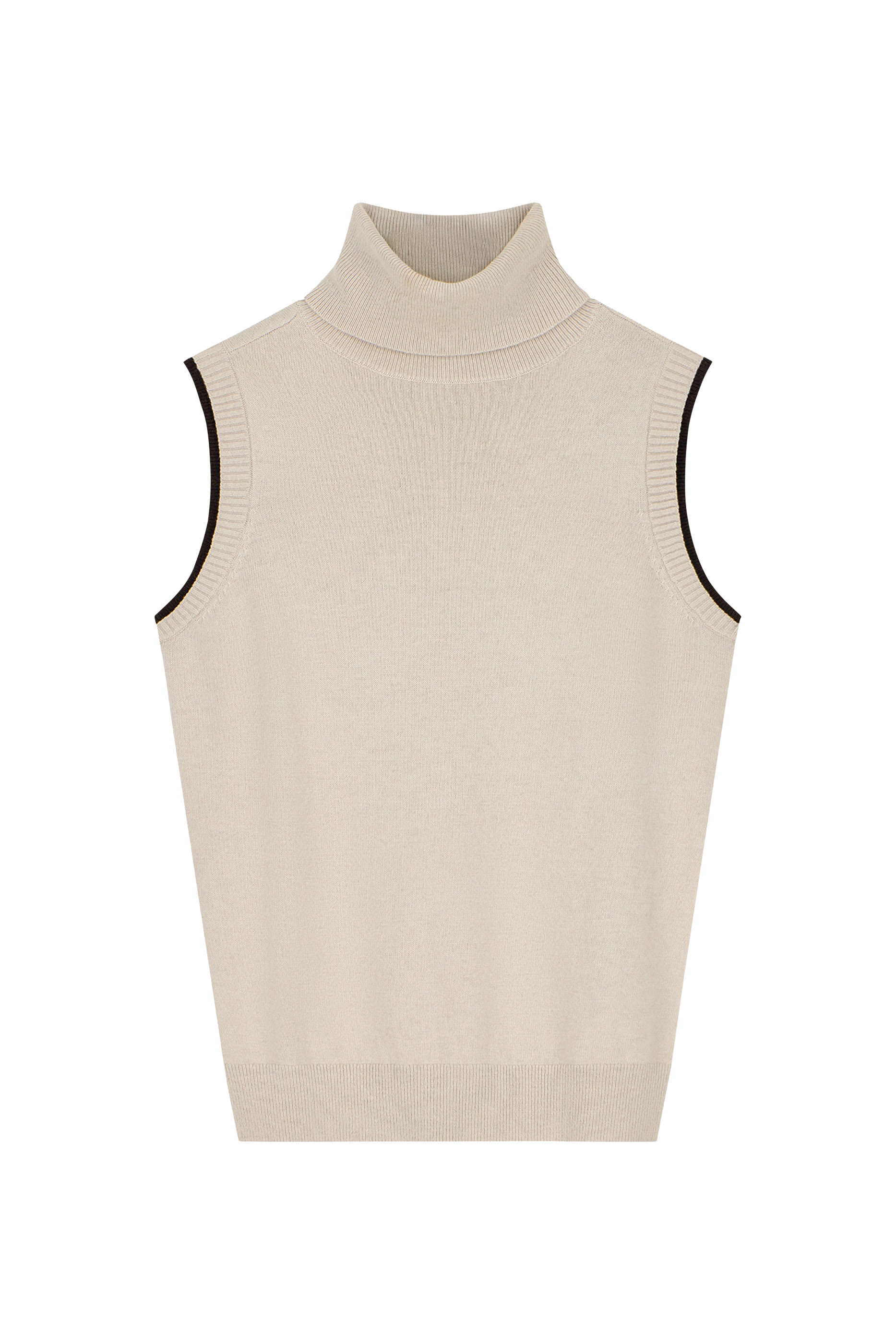 Turtleneck Sleeveless Knit Top