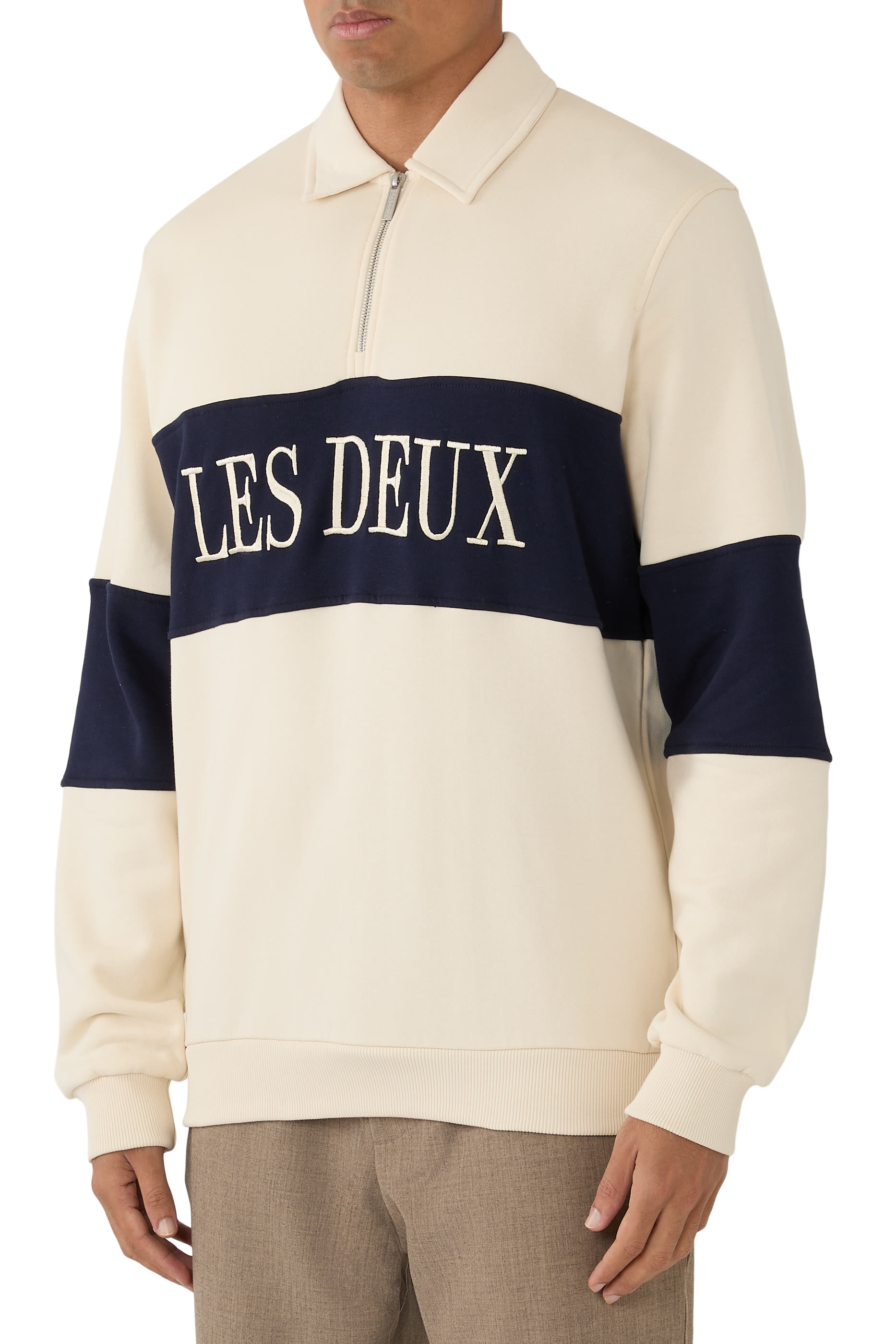 Zipper Rugby Sweatshirt