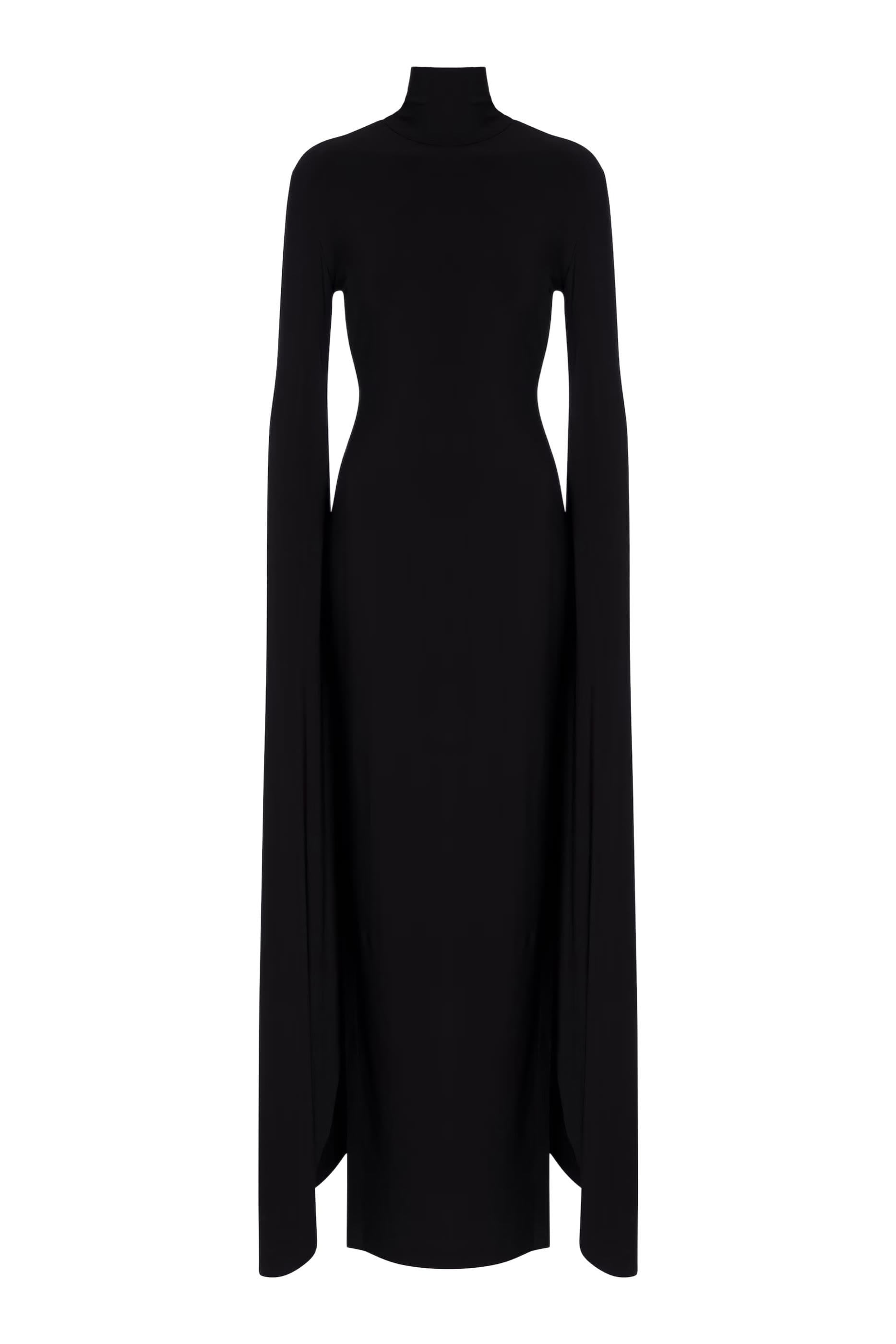 Open Back Ribbon Sleeves Turtle Gown