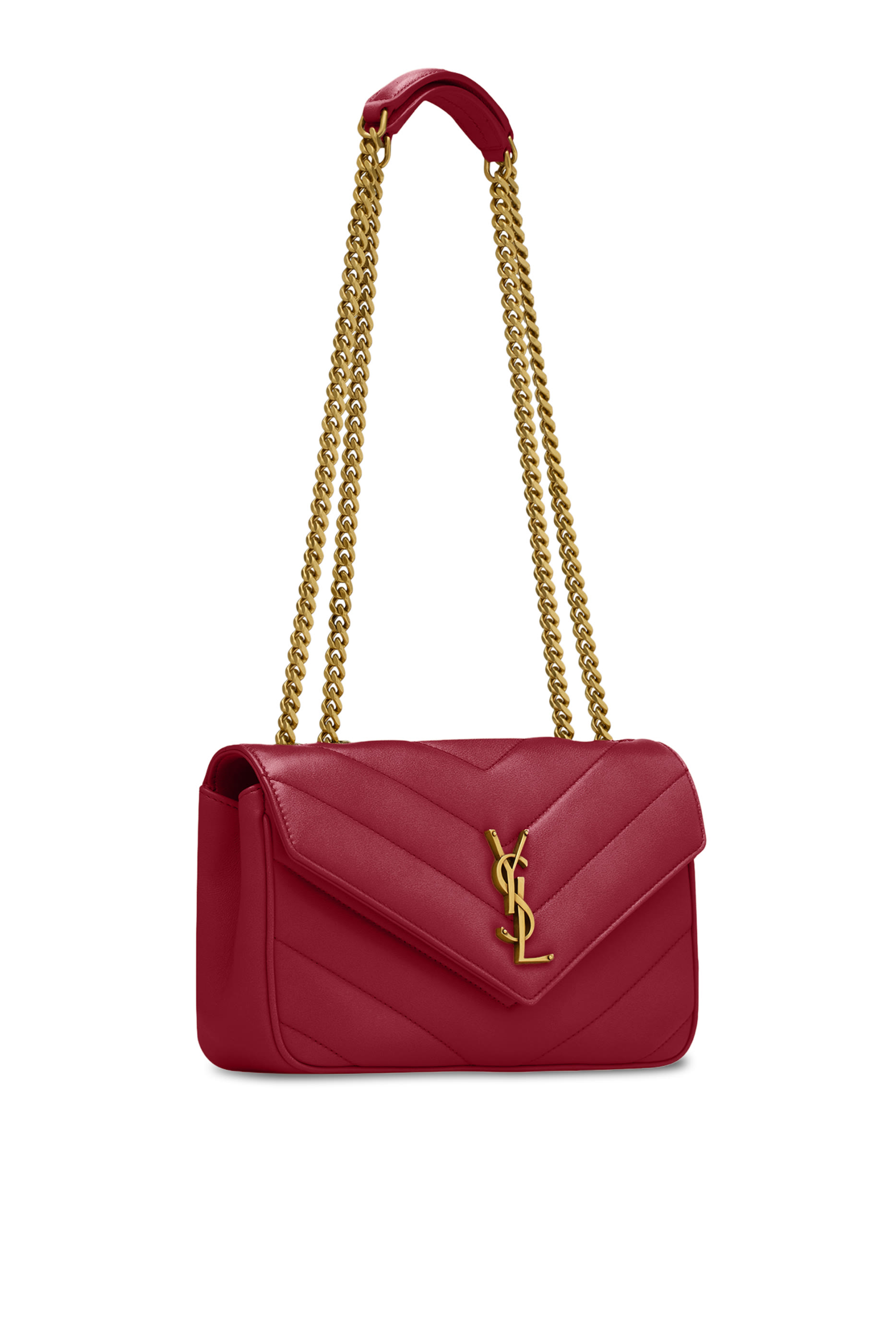  Loulou Small Chain Bag In Matelass&eacute; Lambskin