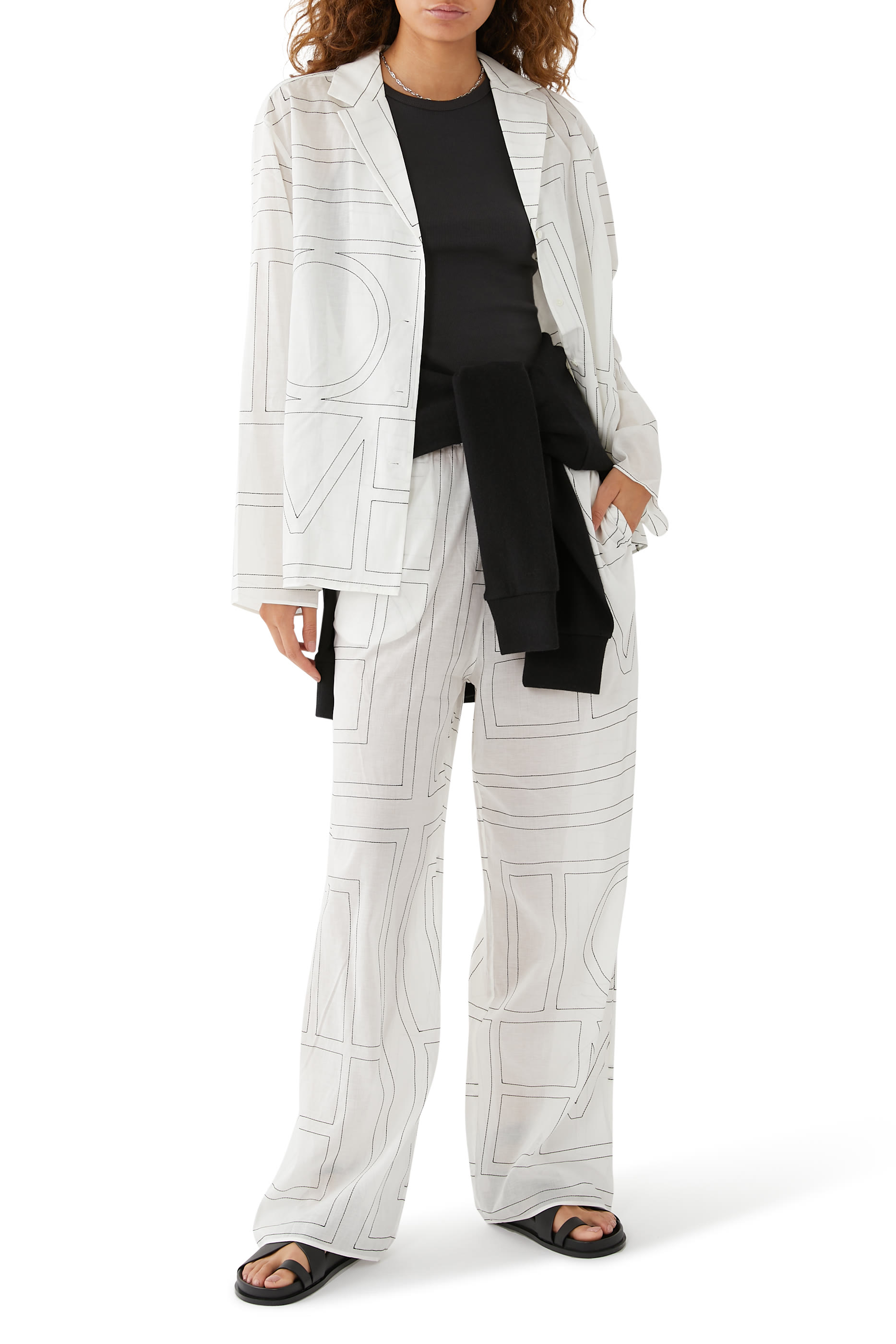 Monogram Cotton PJ Top