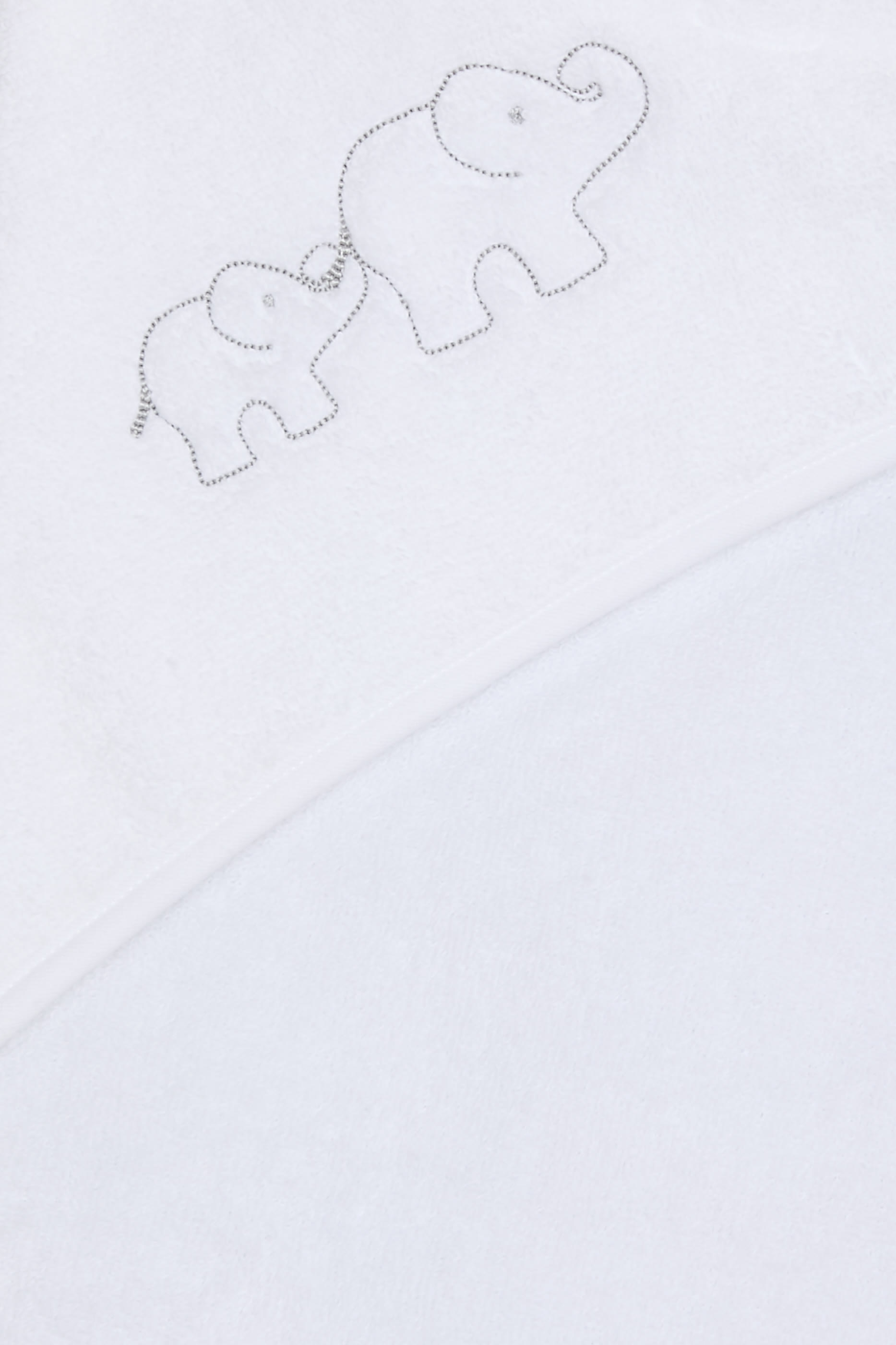Kids Elephant Embroidered Hooded Towel