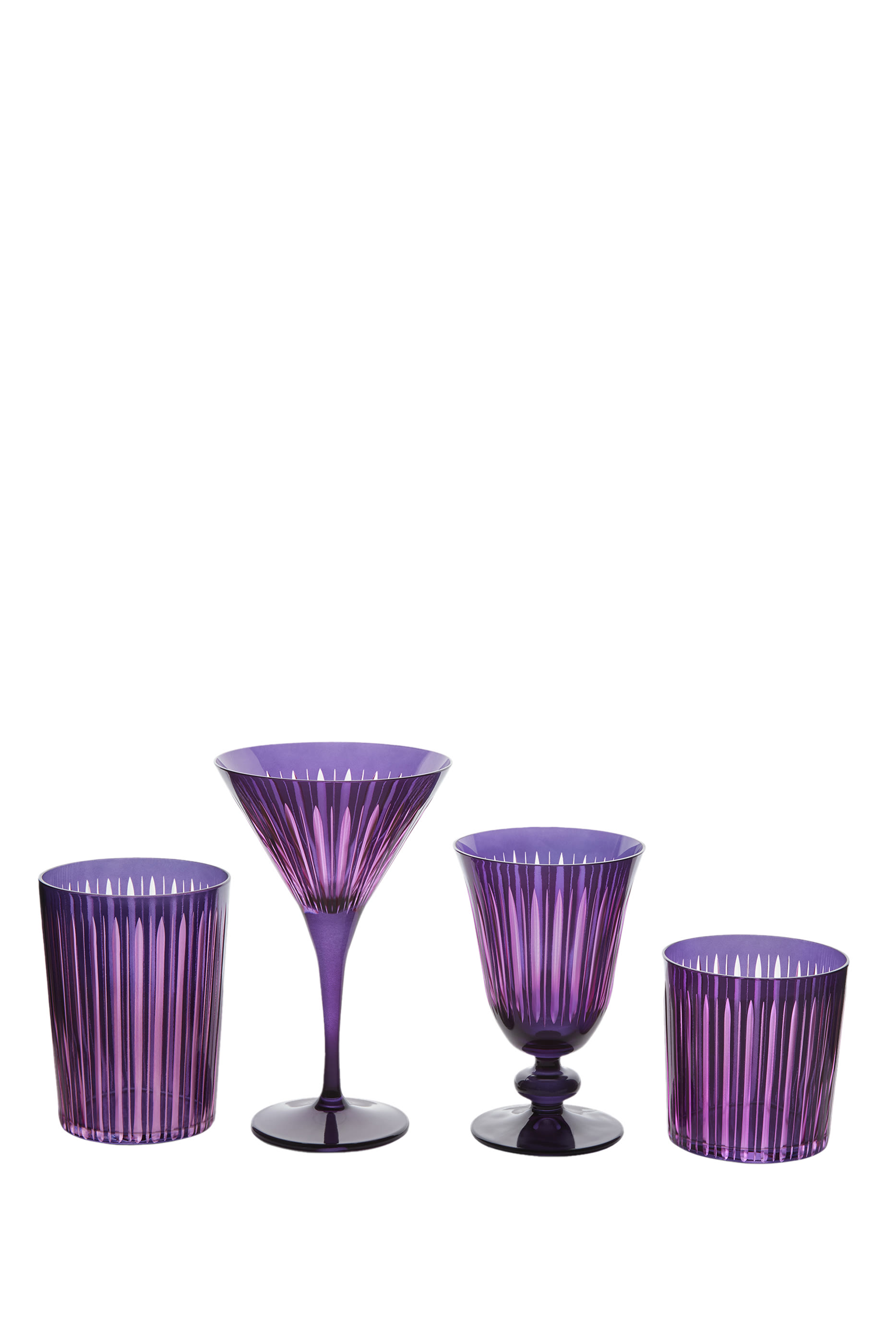 Prism Purple Wine Glass, Set of 4