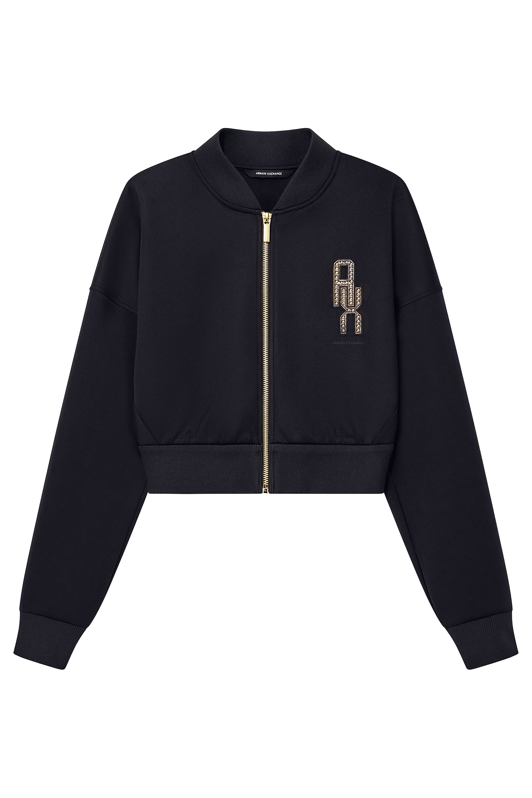 AX Logo Rib-Detail Sweatshirt