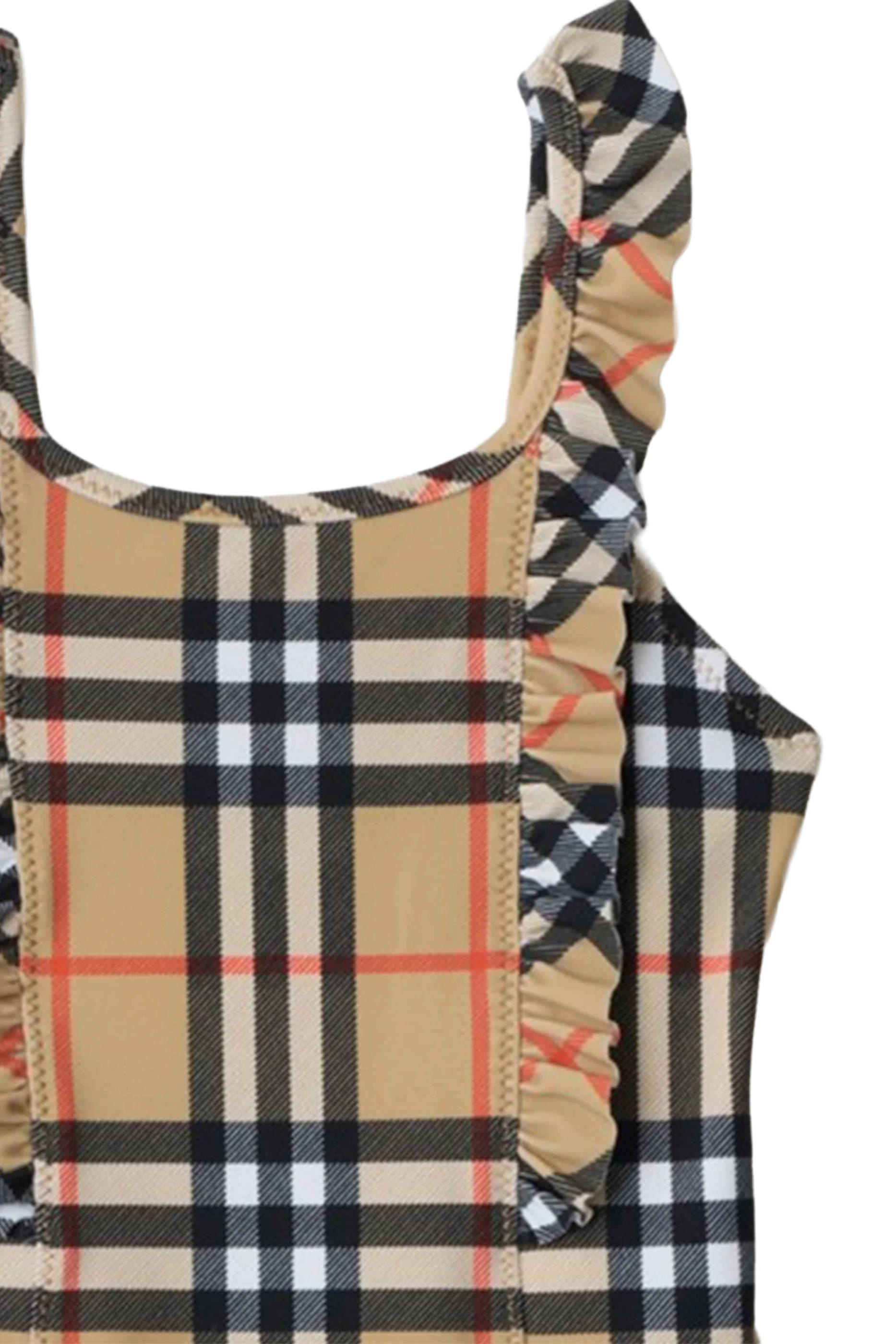 Baby Ruffle Trim Check Swimsuit