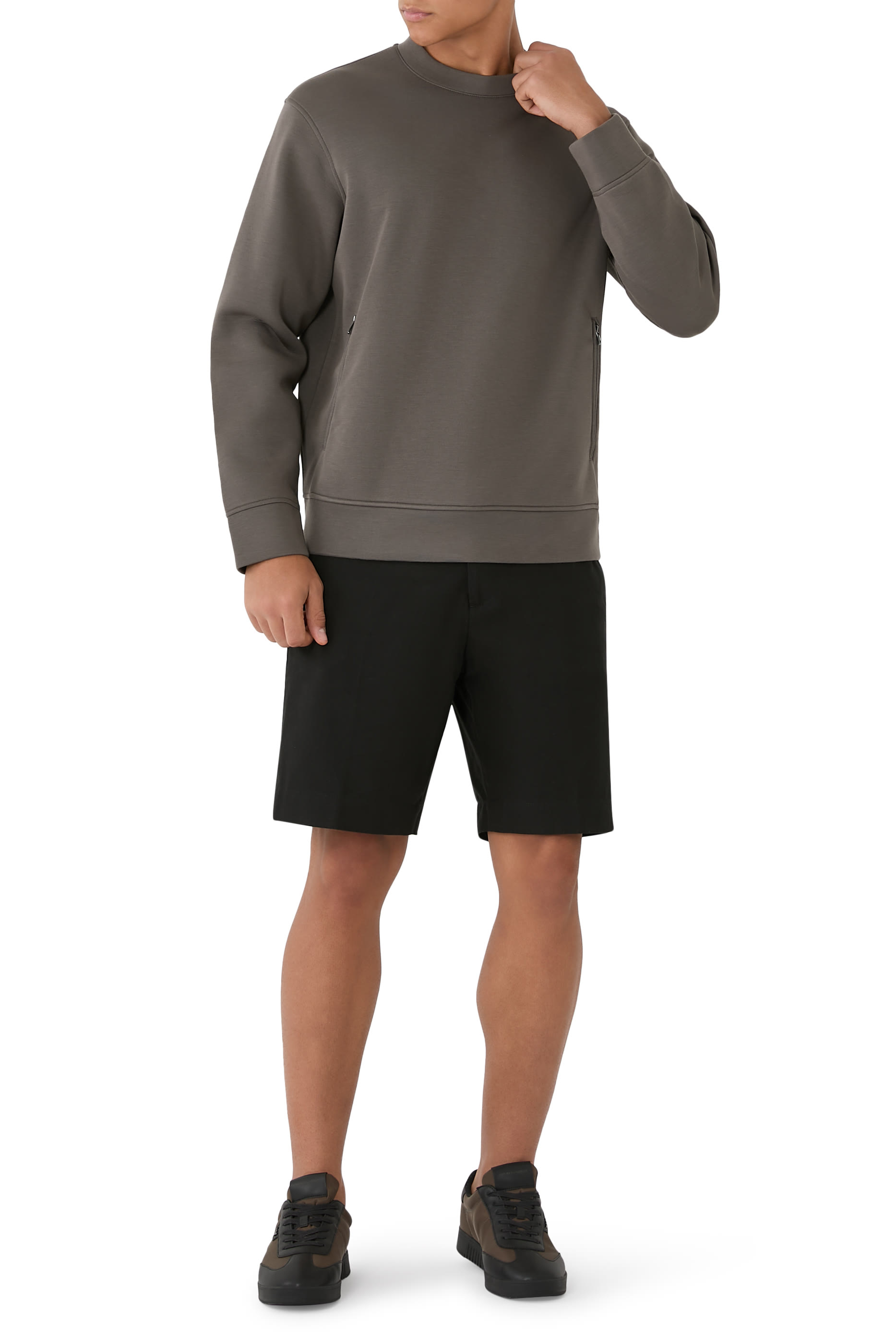 Jersey Zip Pocket Sweatshirt