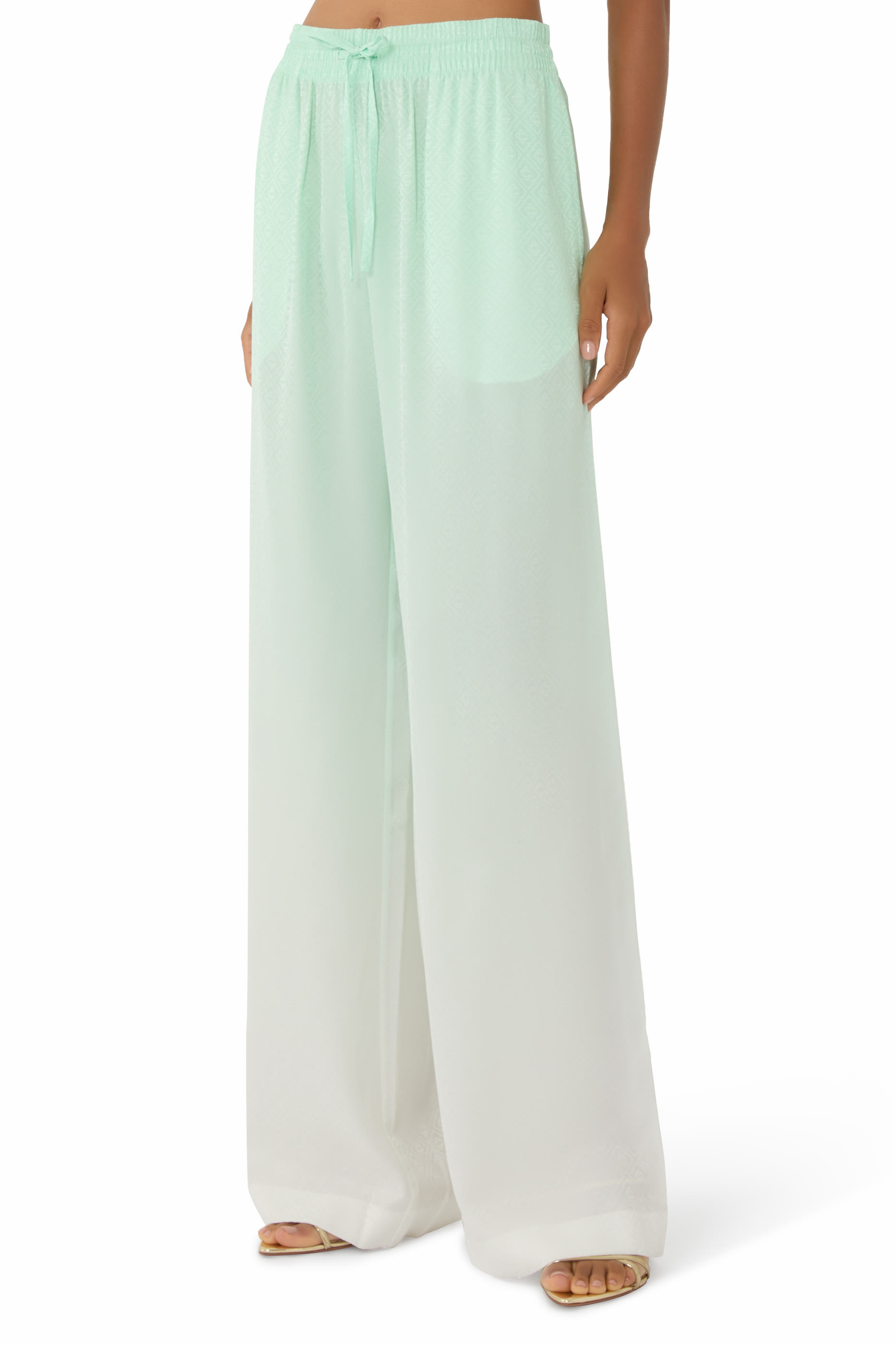  Gradient Monogram Jacquard Trousers