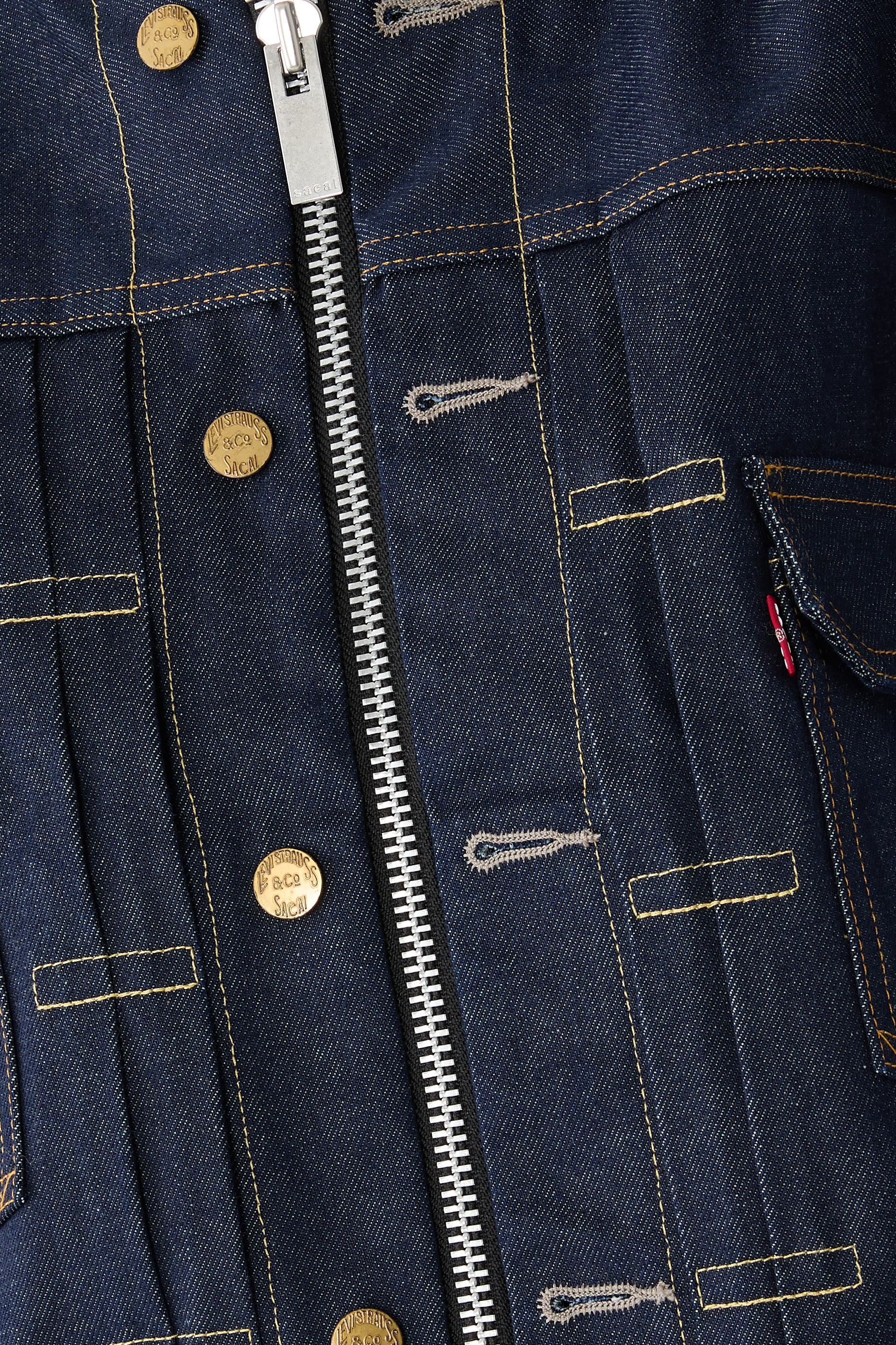 Washed Denim Blouson Jacket