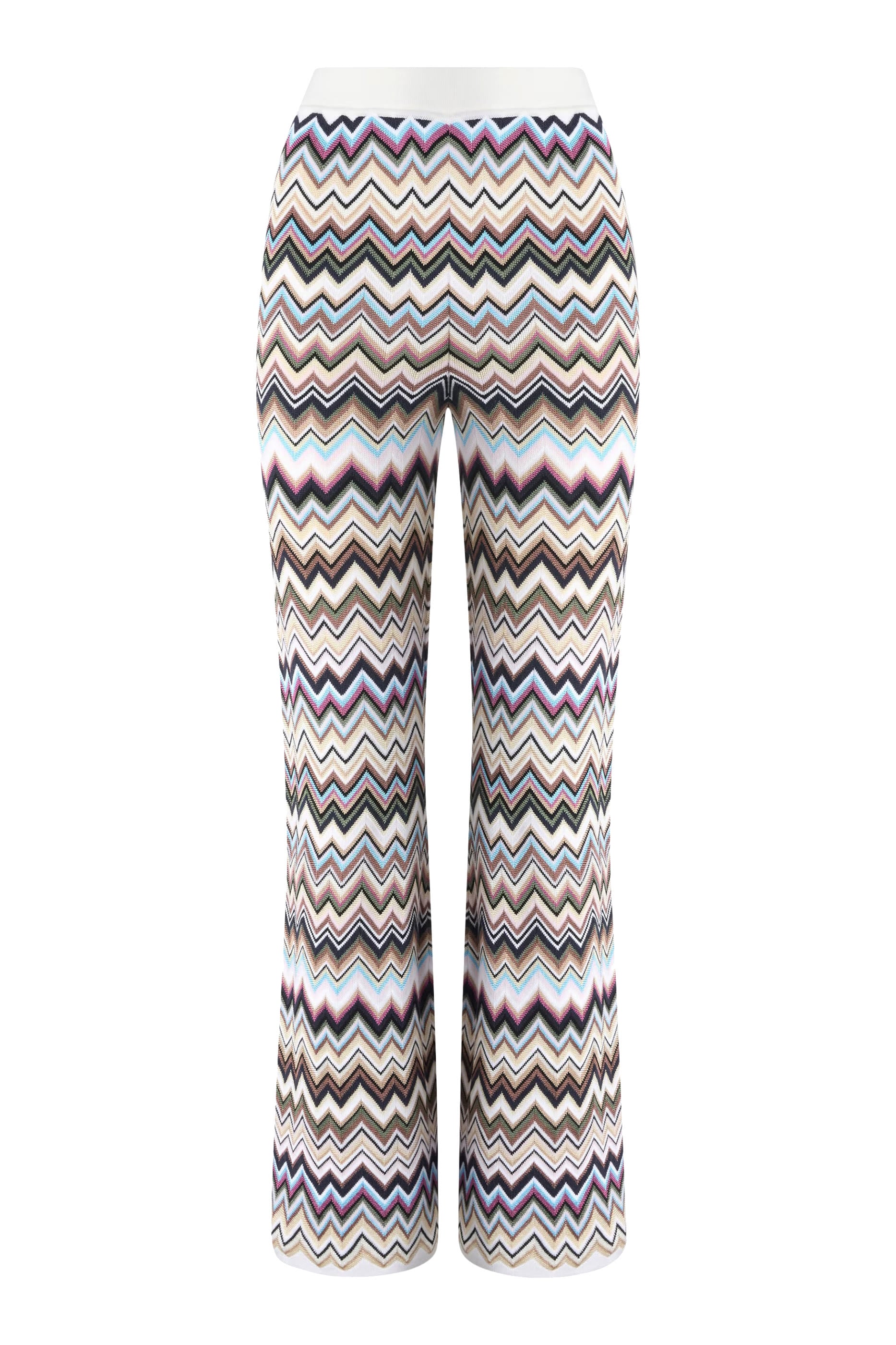 Chevron Flared Pants