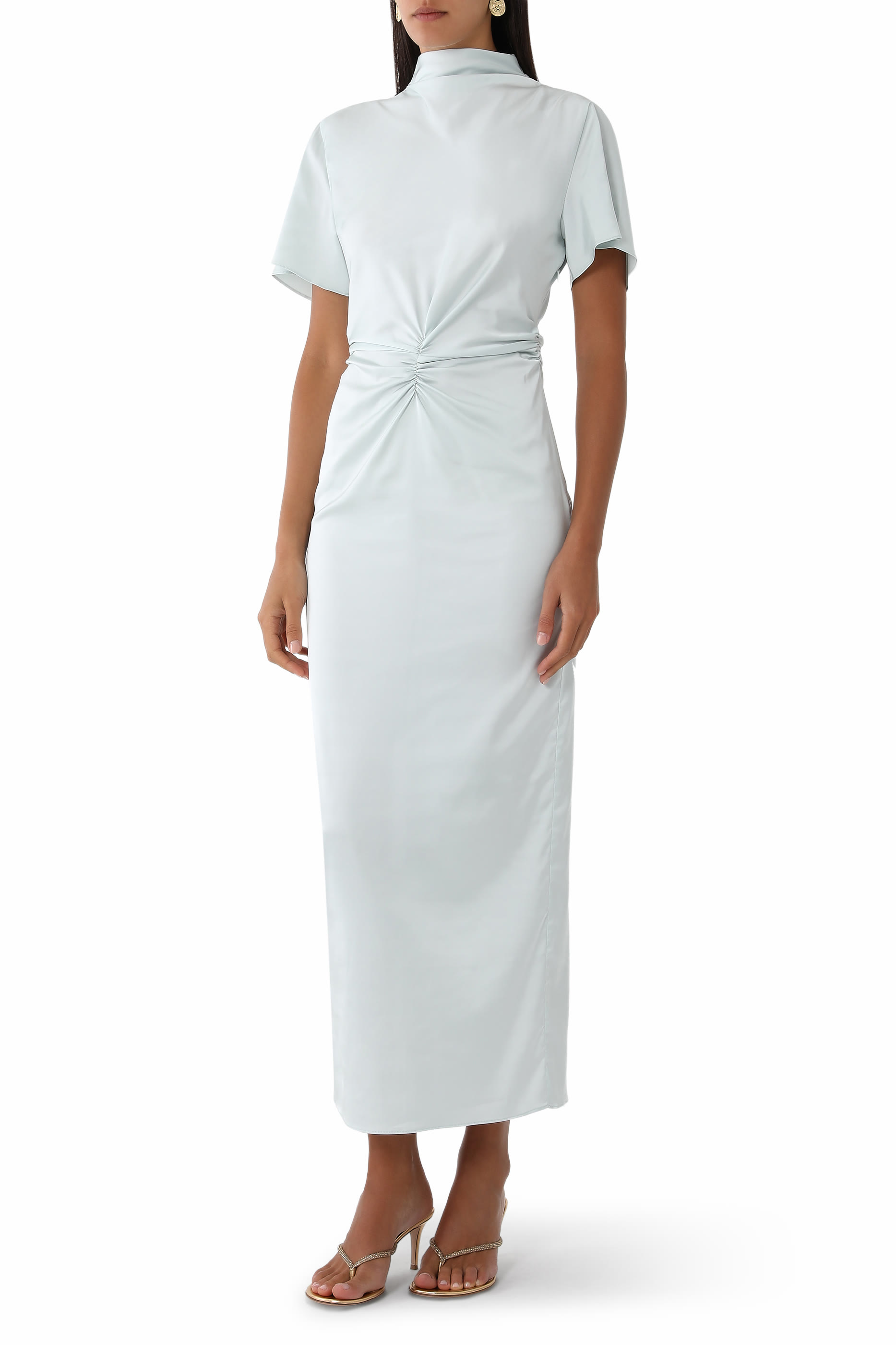 Gathered Midi Dress
