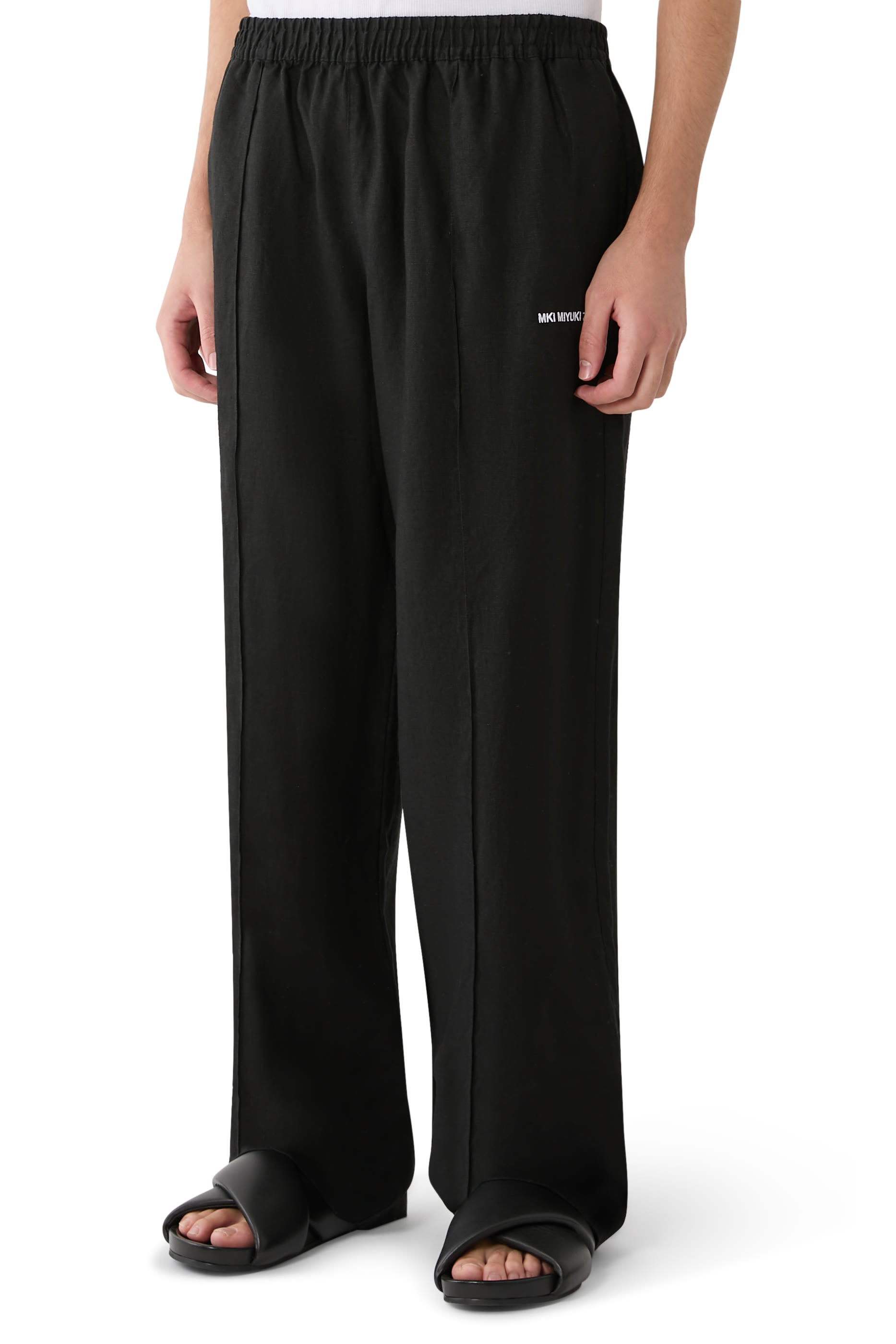 Linen Wide-Leg Pants