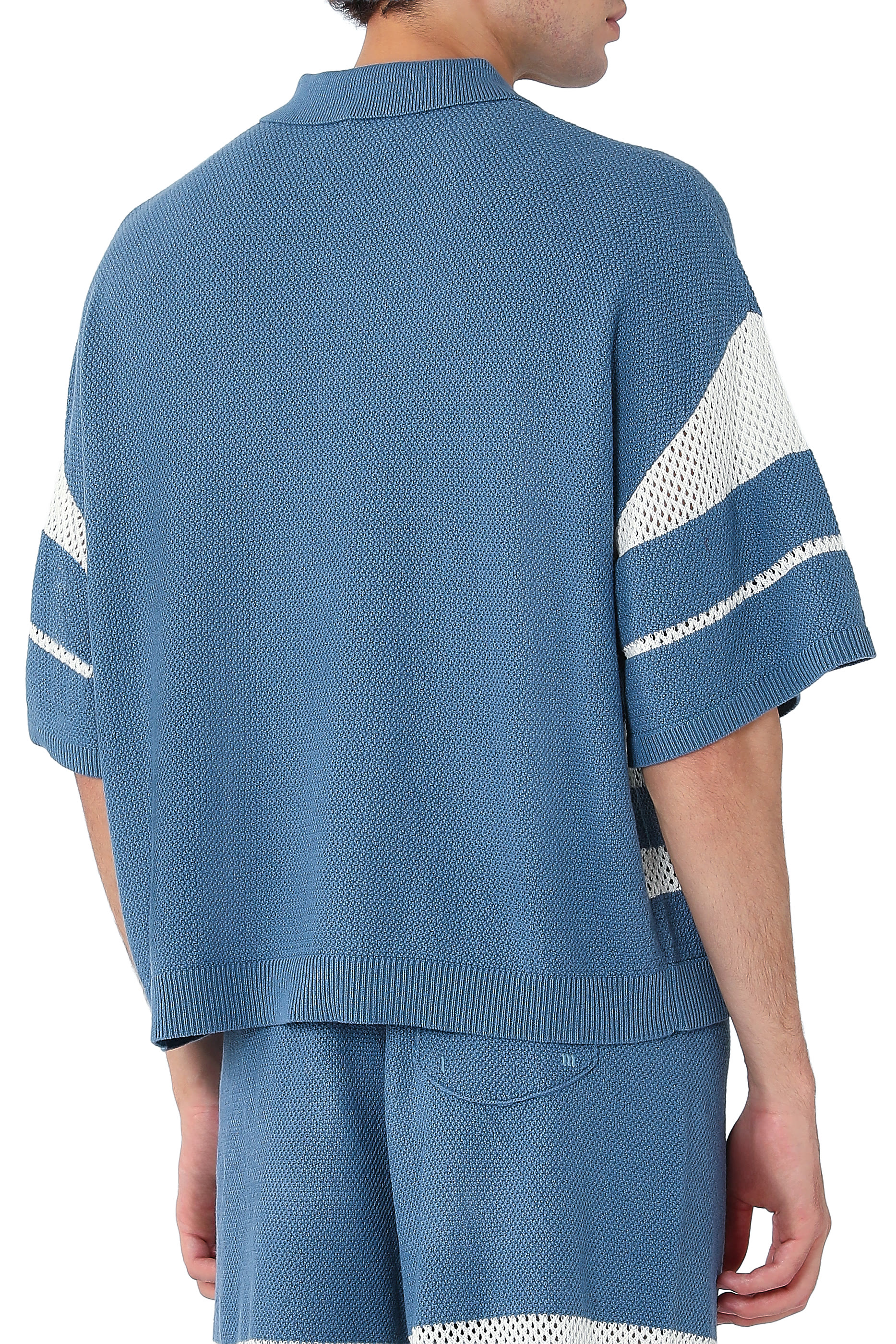  Palm Type Loose Knit Polo Shirt
