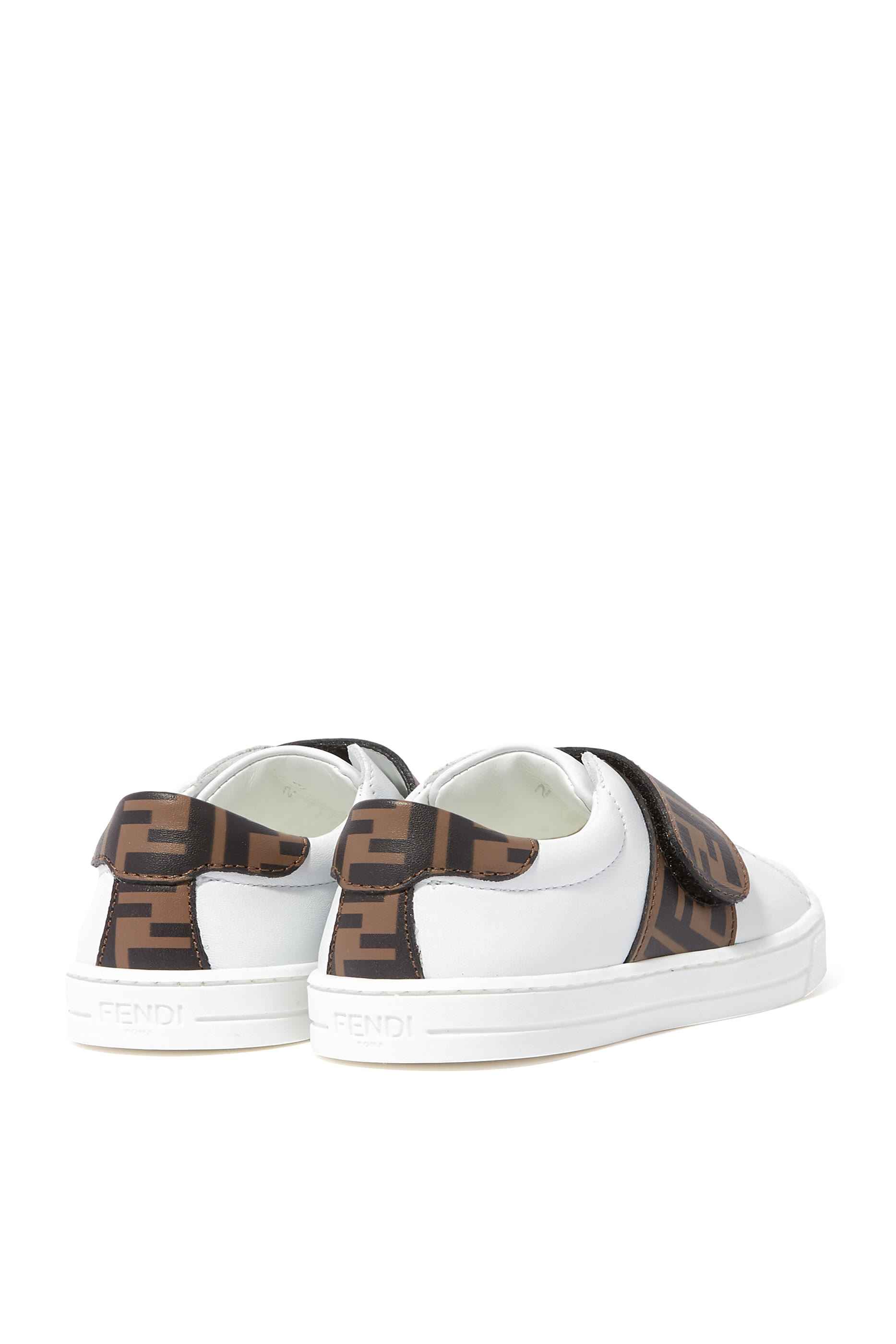Kids Velcro Logo Monogram Sneakers
