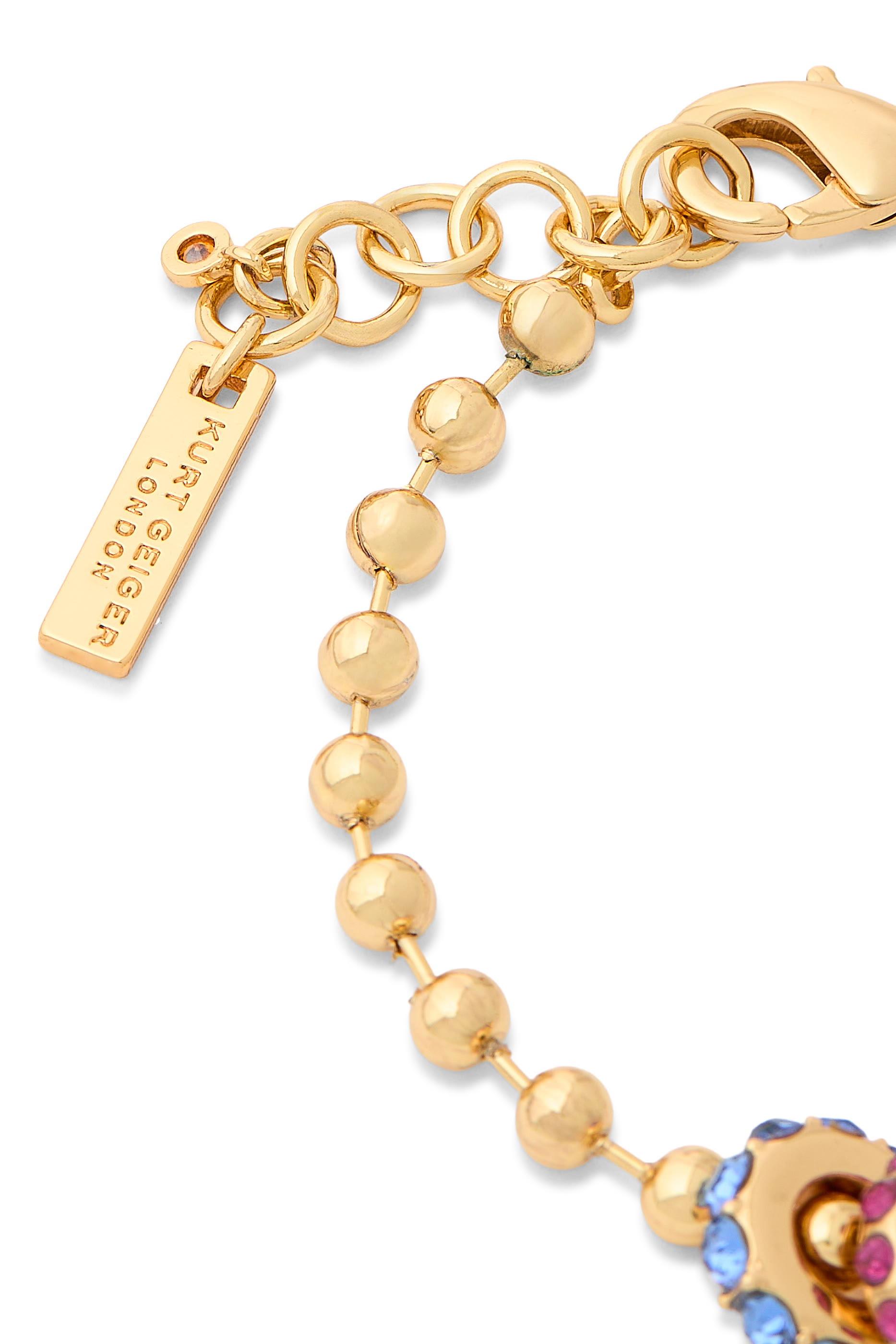 Sloane Bracelet, Brass & Gem Charms