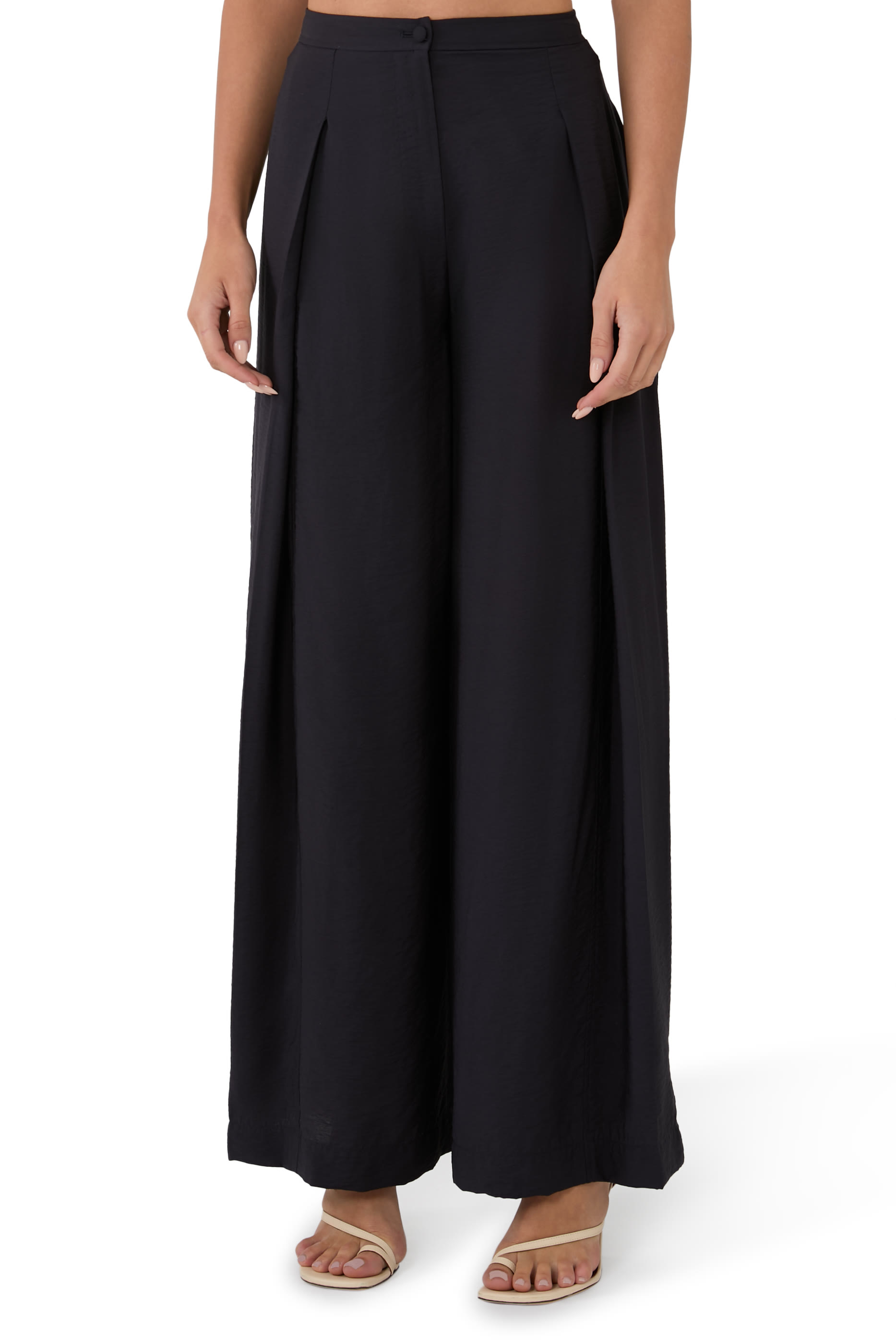 Fluid Techno Rayon Straight-Leg Trousers