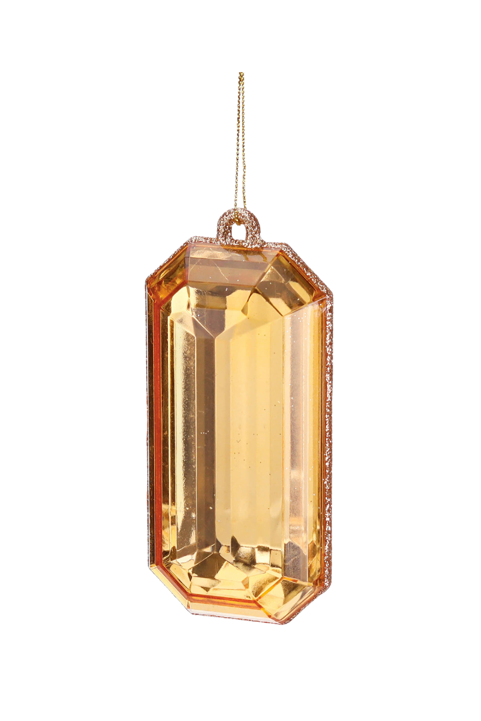 Christmas Rectangular Faceted Jewel Ornament