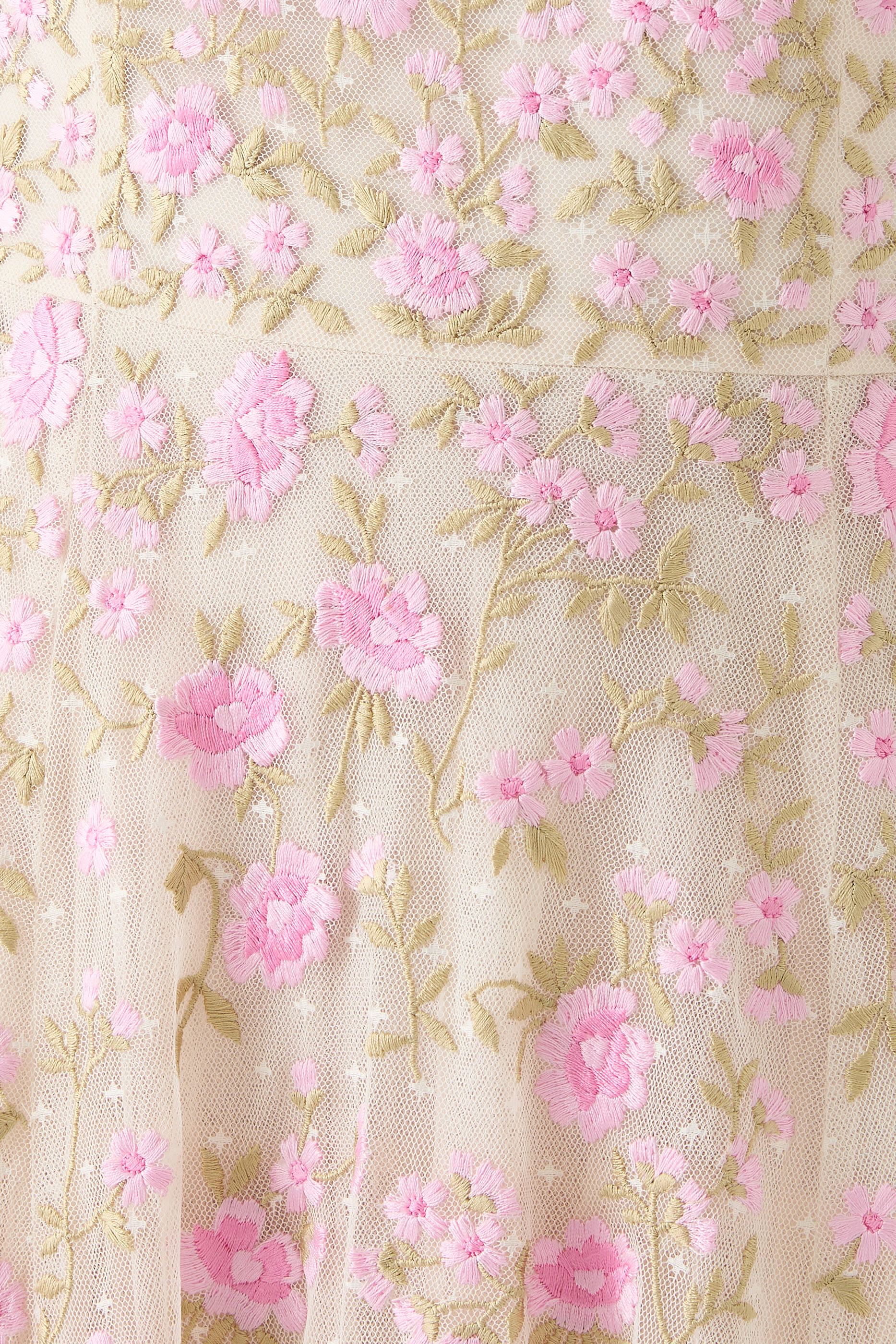 Lea Ditsy One-Shoulder Ankle Gown