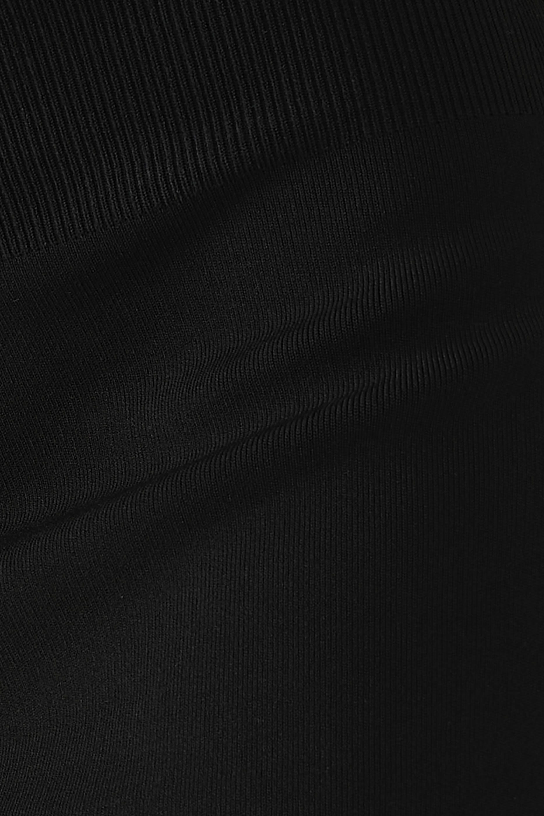 Ribbed-Detail High-Waisted Skirt