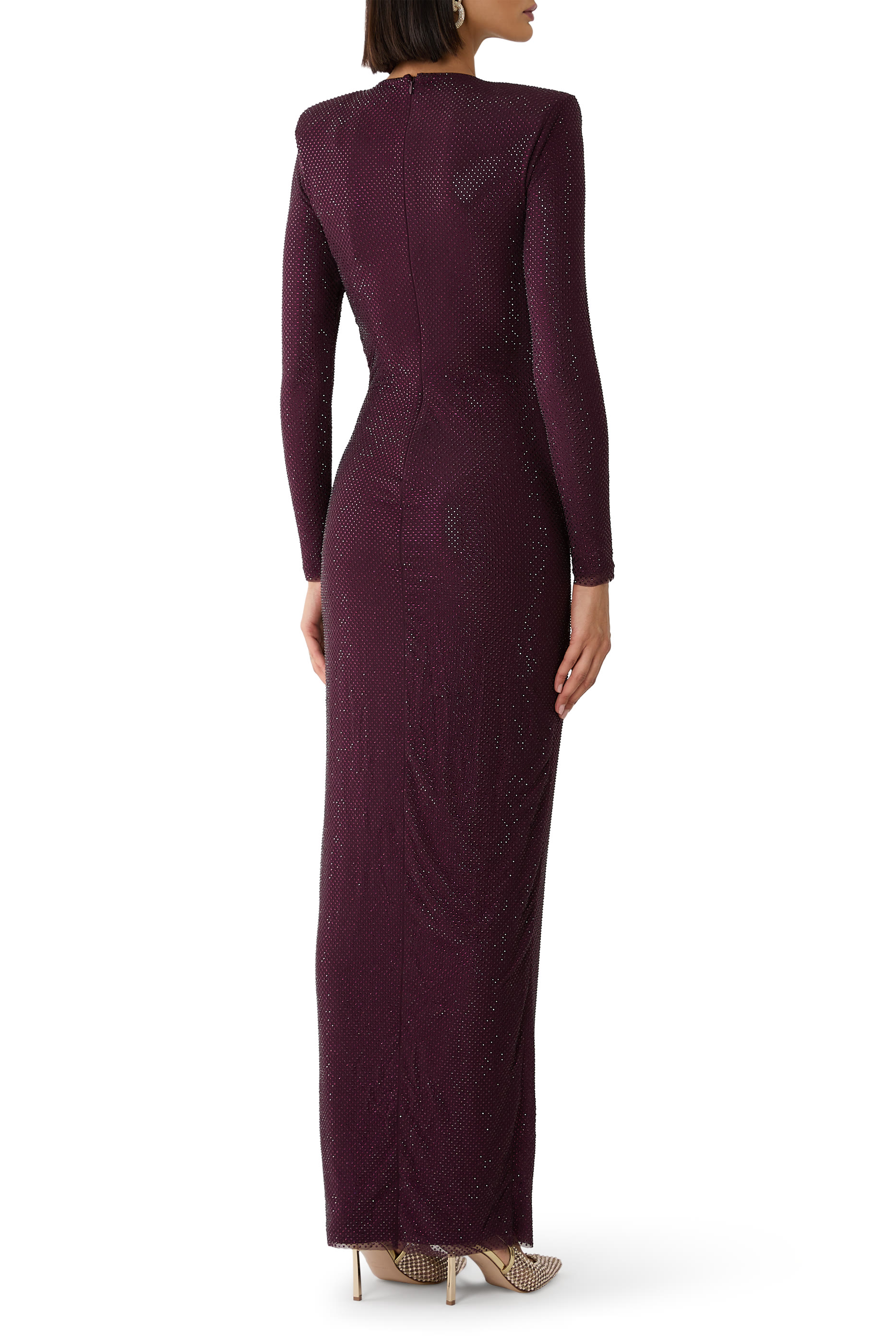 Rhinestone Embellished Maxi Dress