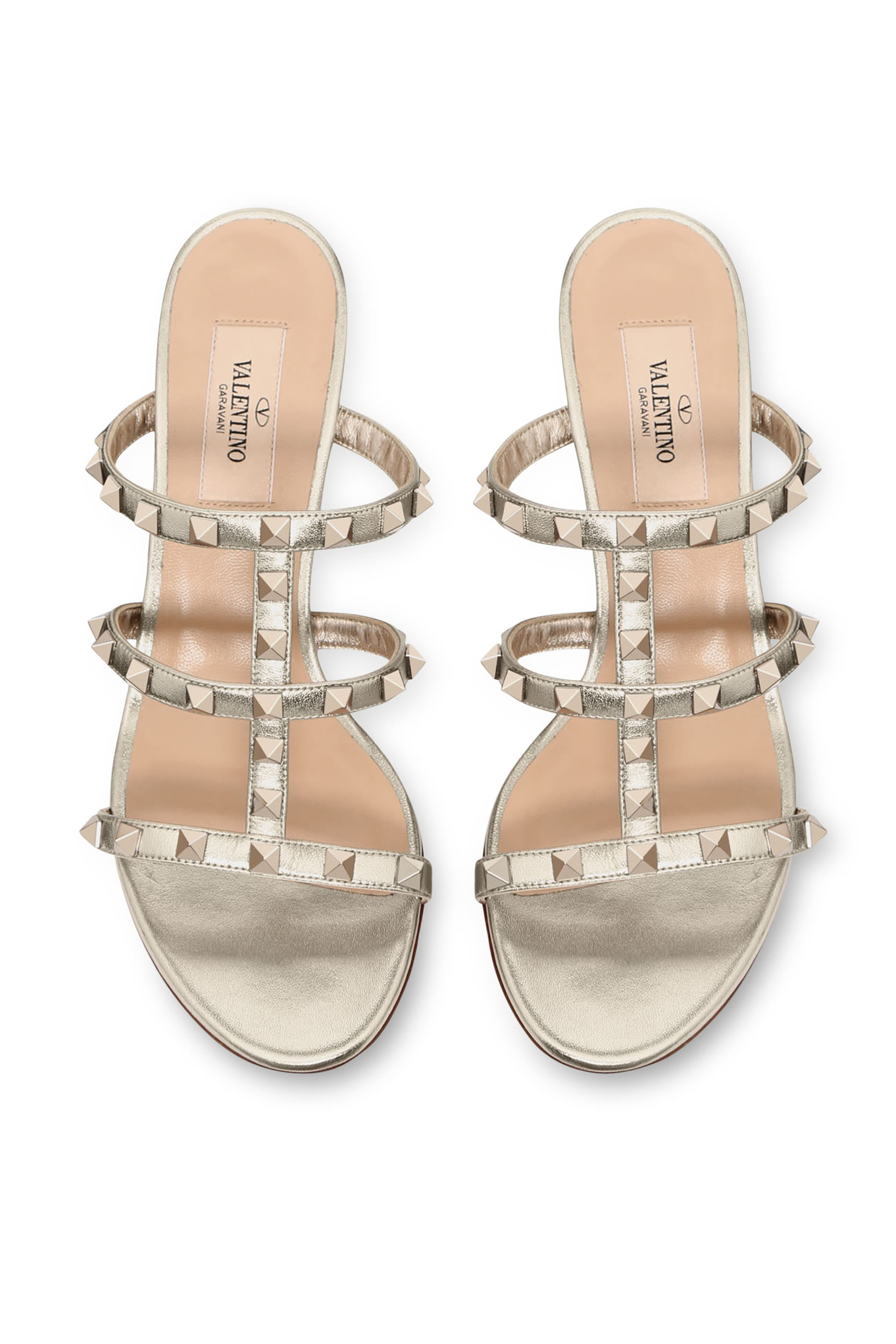 Rockstud 60 Metallic Mules