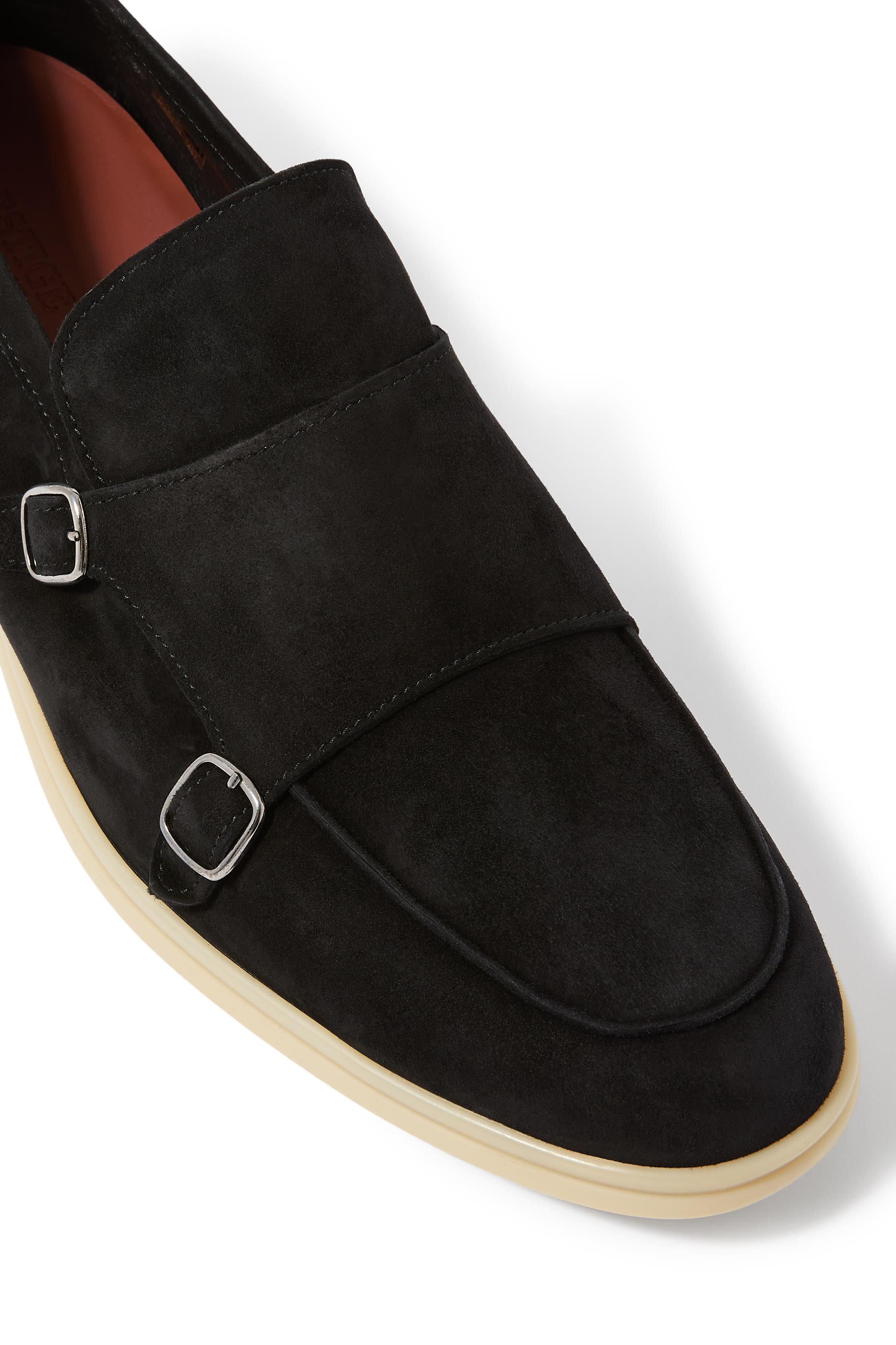 Double-Buckle Monk Loafers