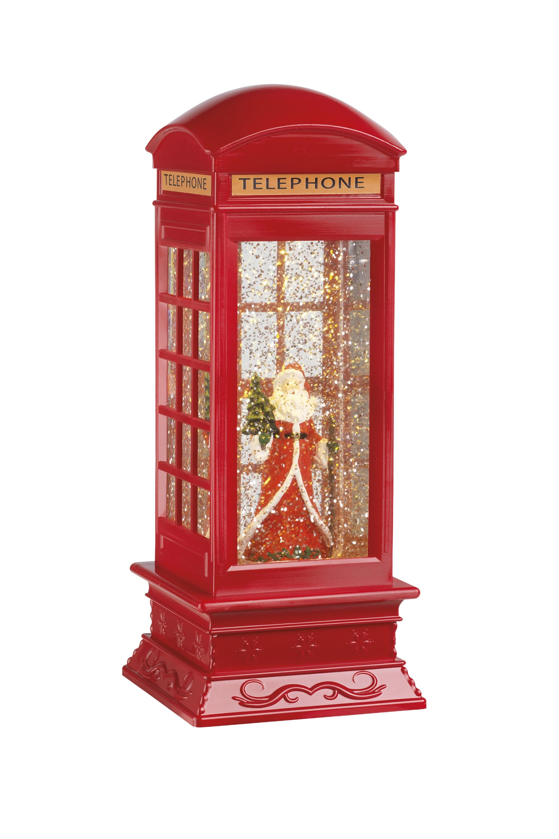 LED Water Spinner Plastic Telephone Booth Steady BO Indoor