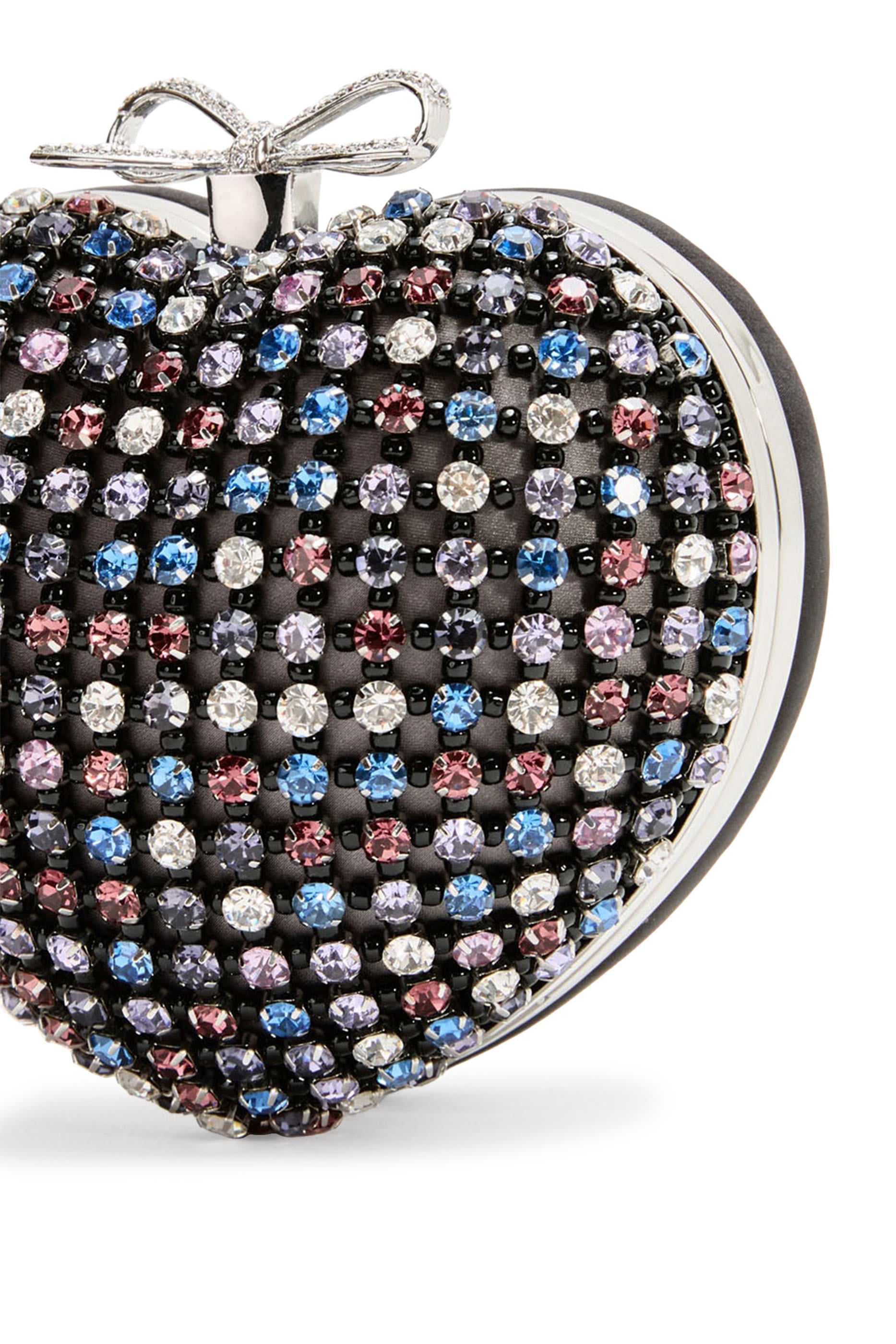 Multi Crystal Heart Clutch 