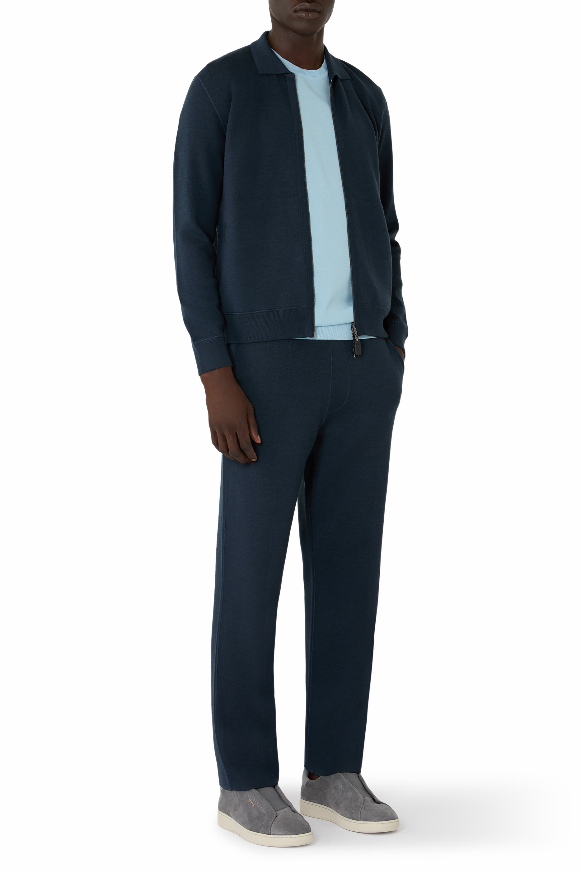 Pleated Straight Pants