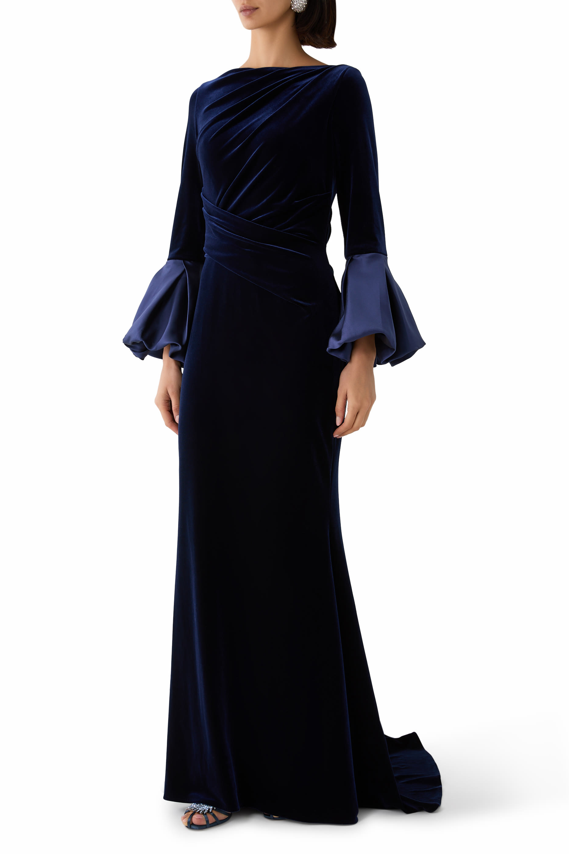 Long Sleeve Velvet Gown