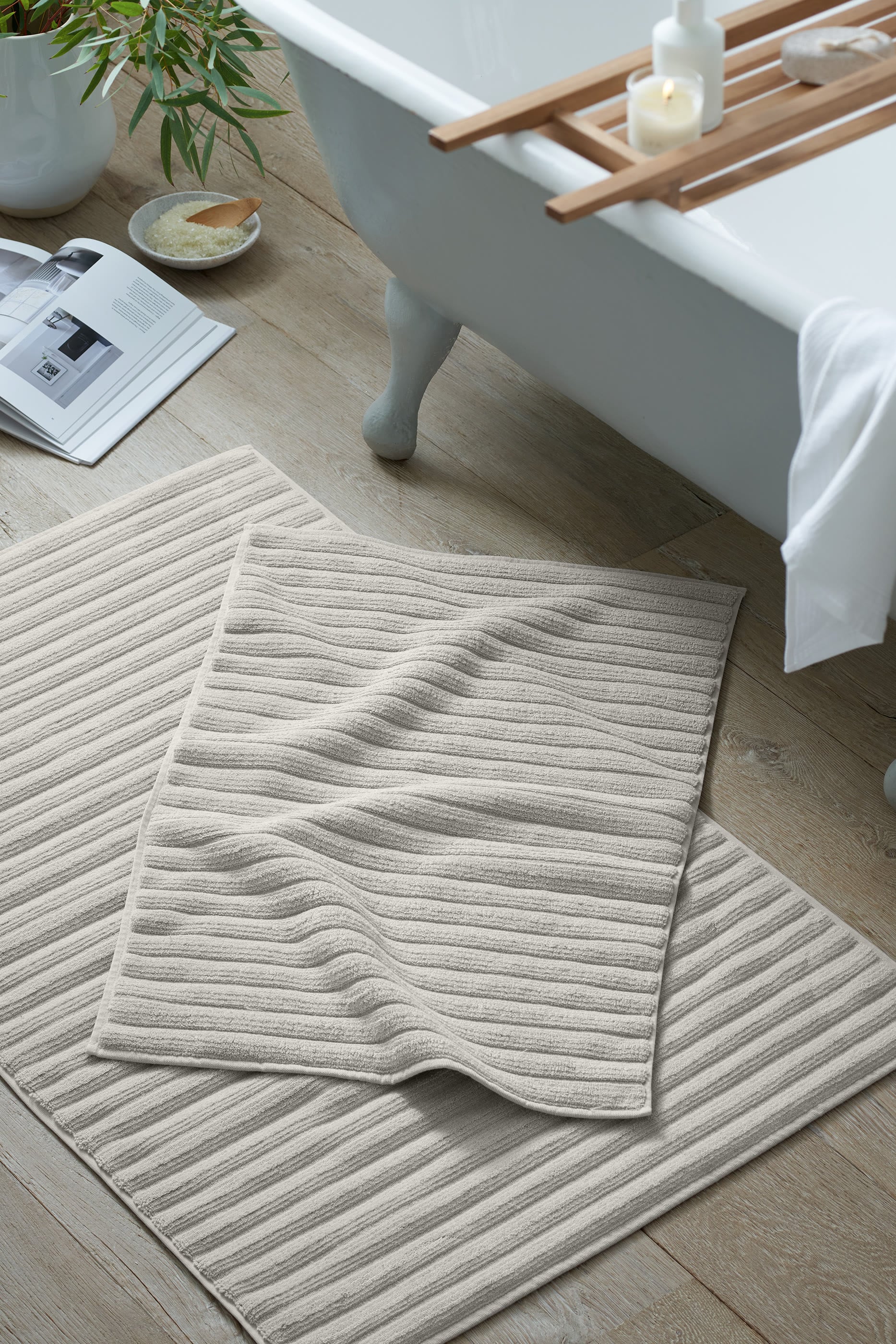Ribbed Hydrocotton Bath Mat