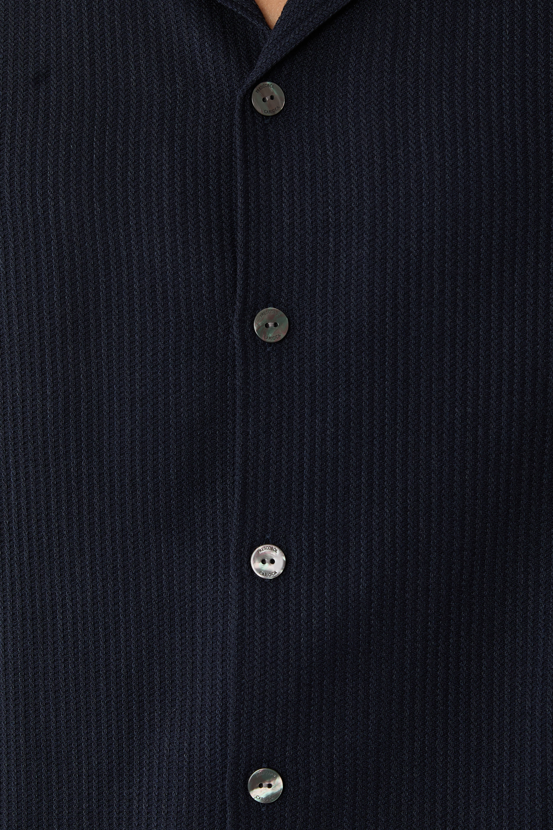 Safra Knitted Camp Collar Shirt