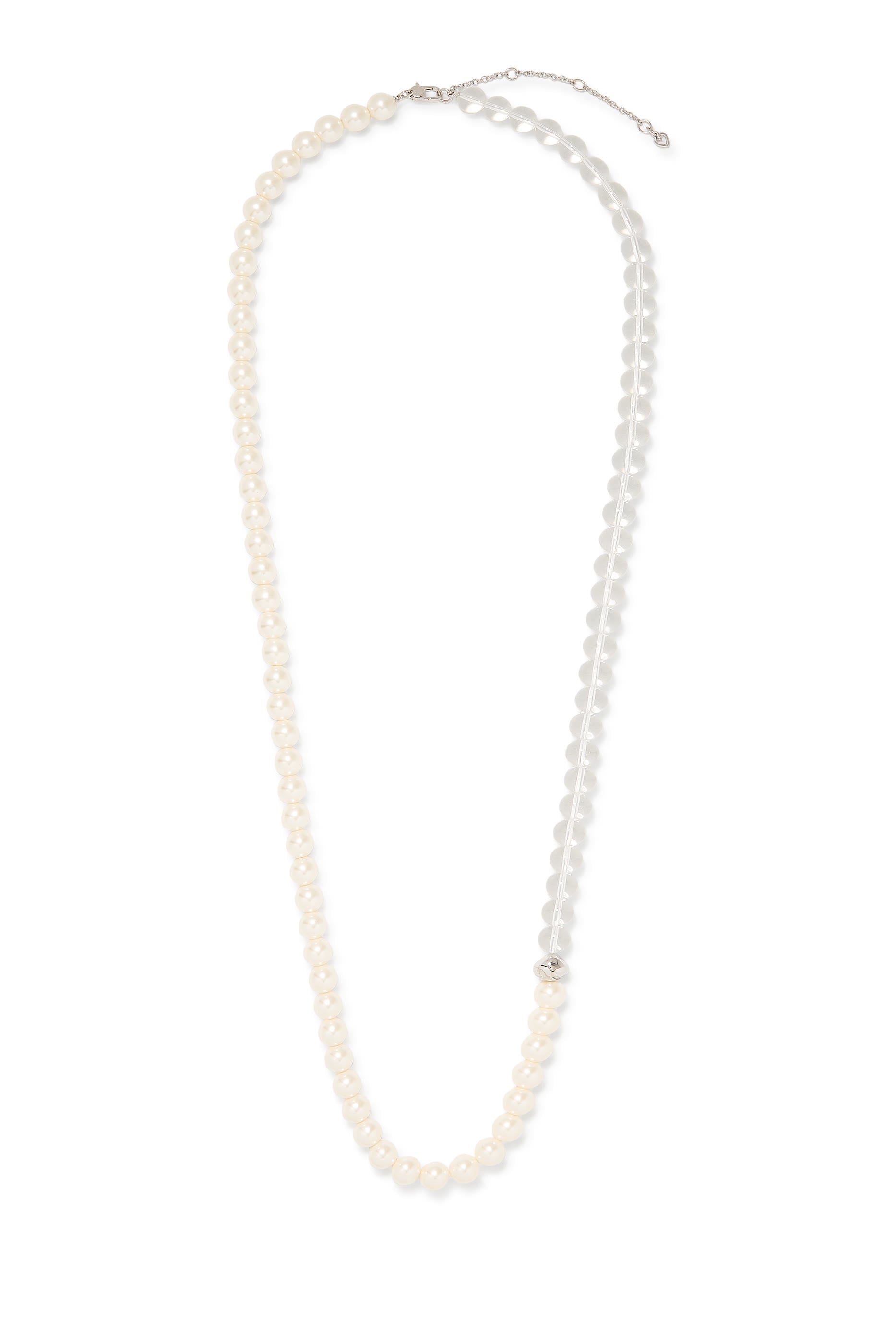Two-Toned Necklace, Plated Metal & Enamel