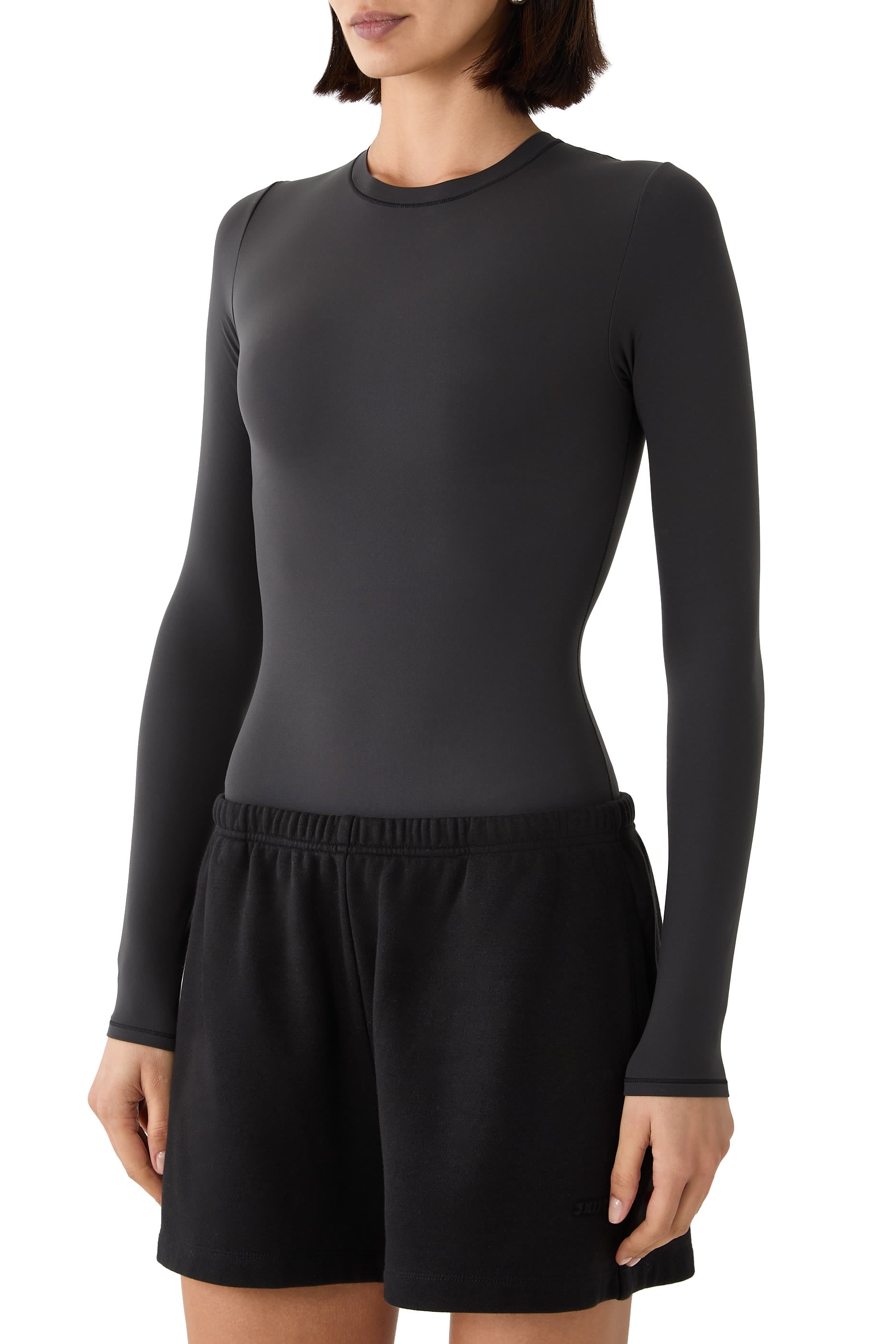  Long Sleeve Crew Neck Bodysuit