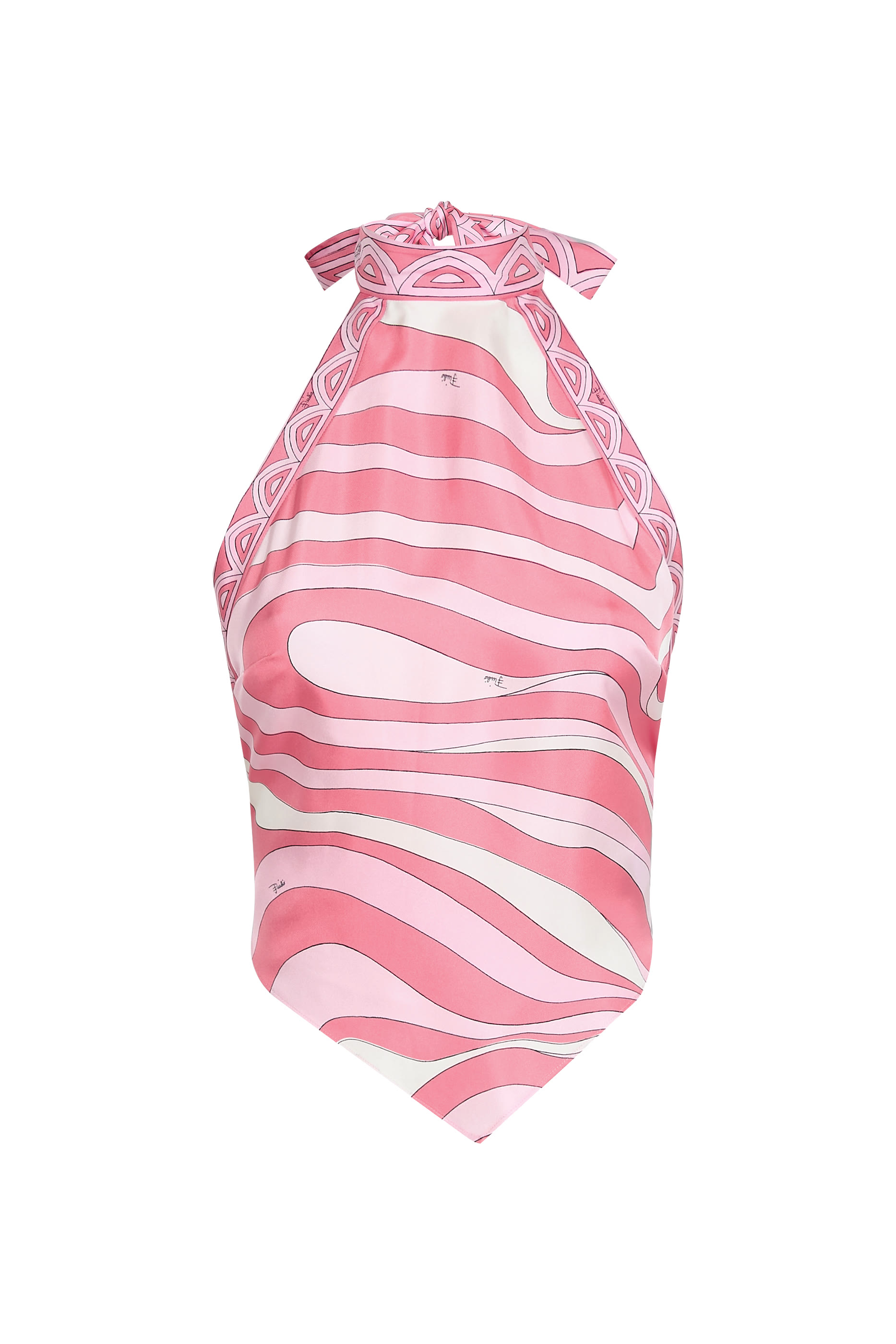 Marmo Silk Foulard Scarf Top 