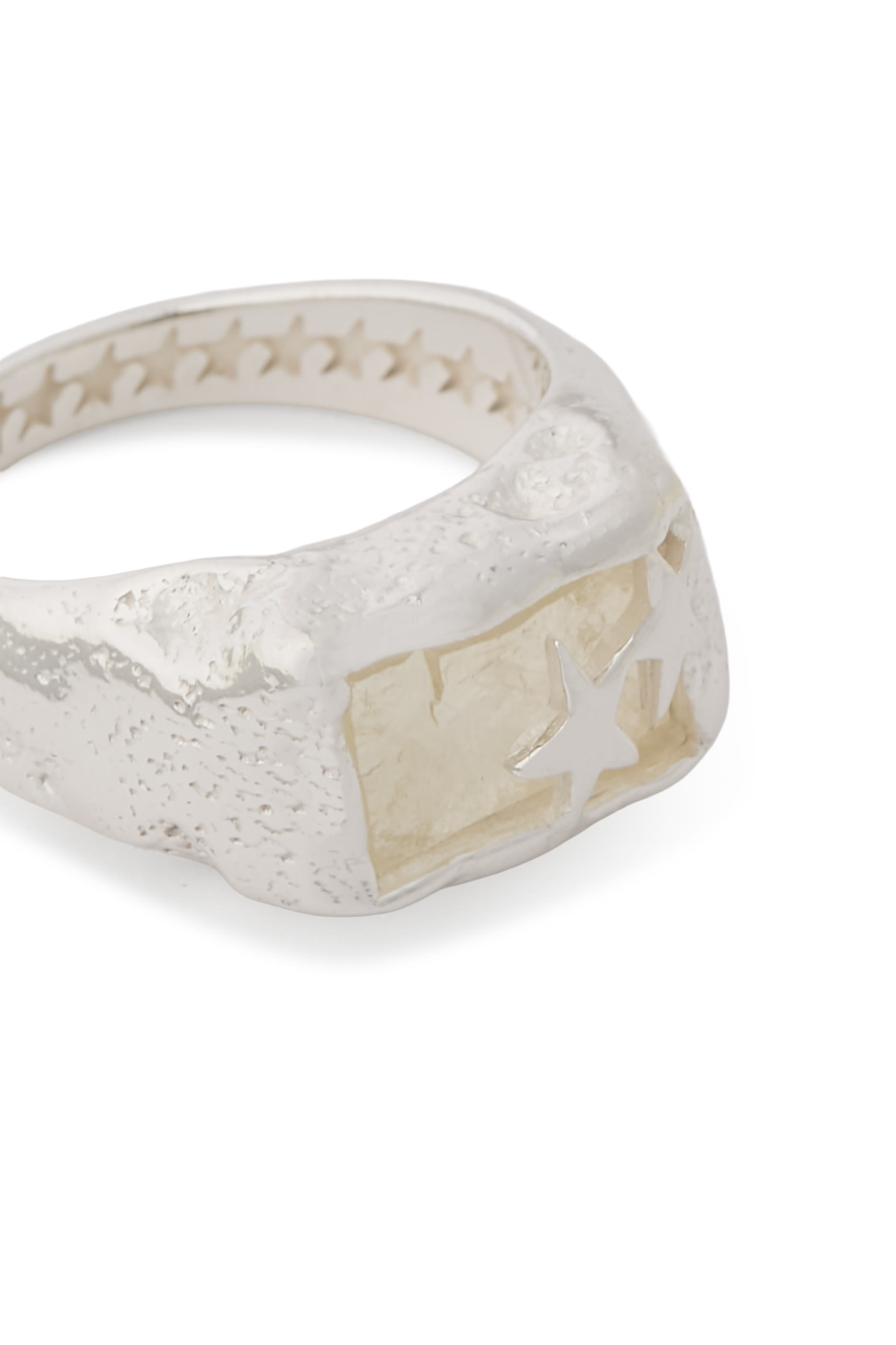 Baguette Stone Ring, 925 Sterling Silver