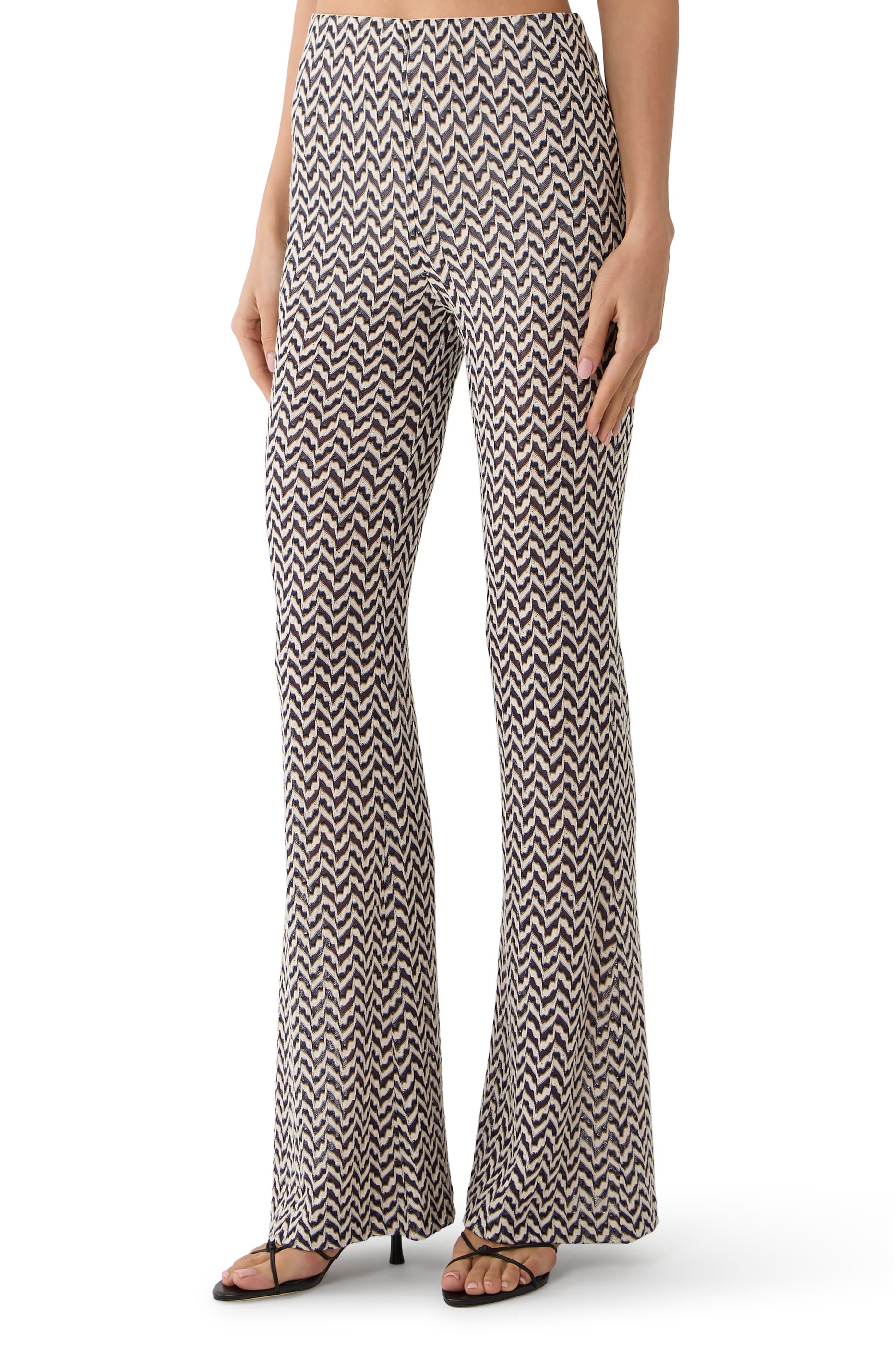 Chevron Rachel Flared Pants