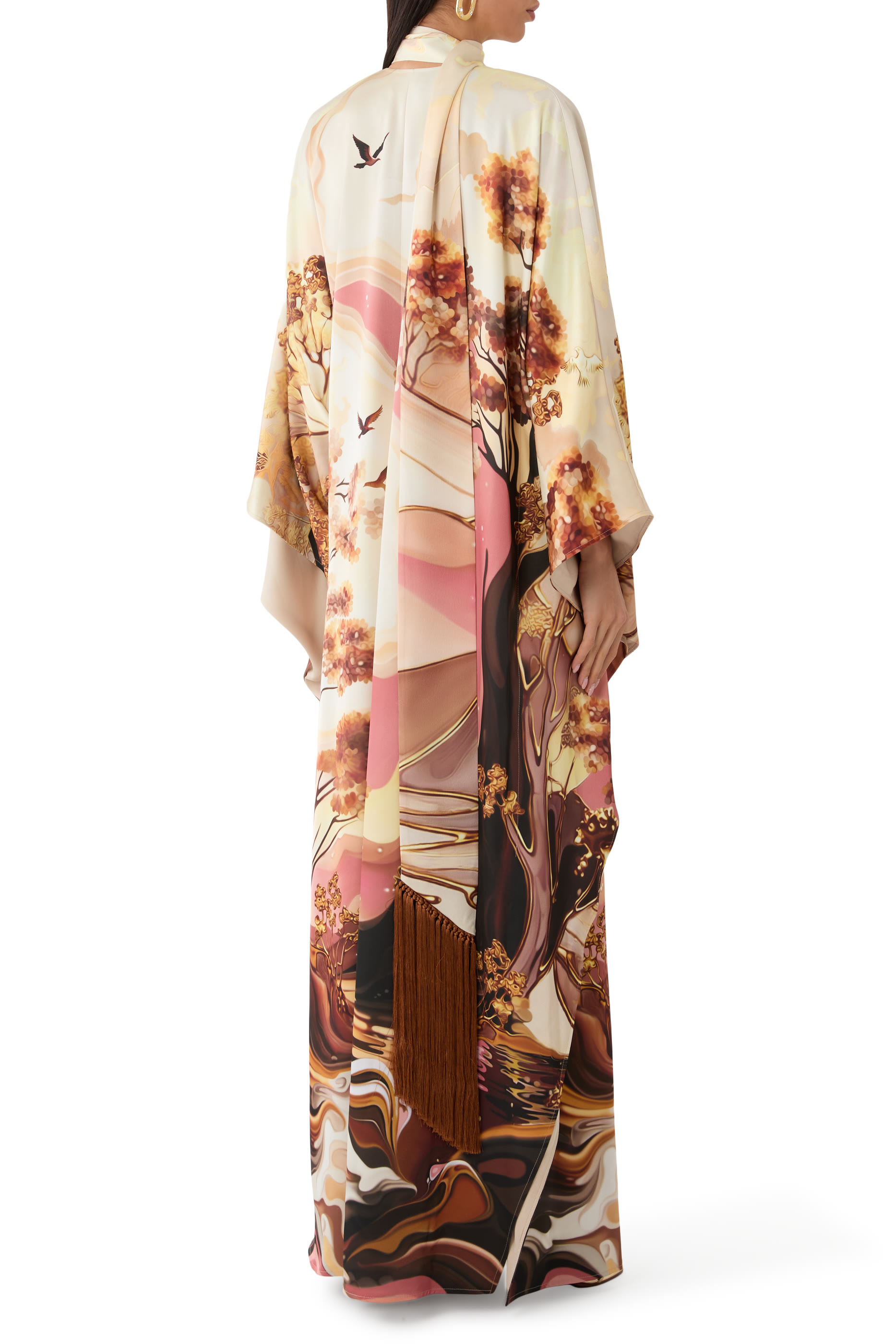 Kira Kaftan Mizutama Marble Claret