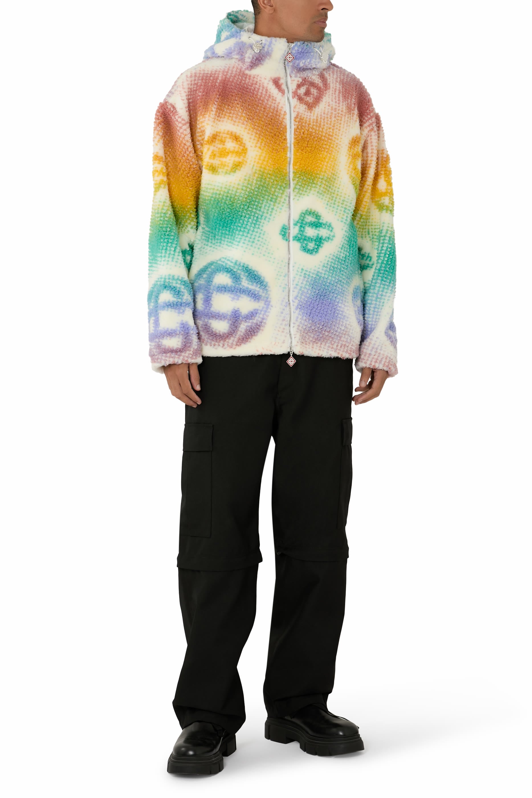  Halftone Monogram Fleece Jacket