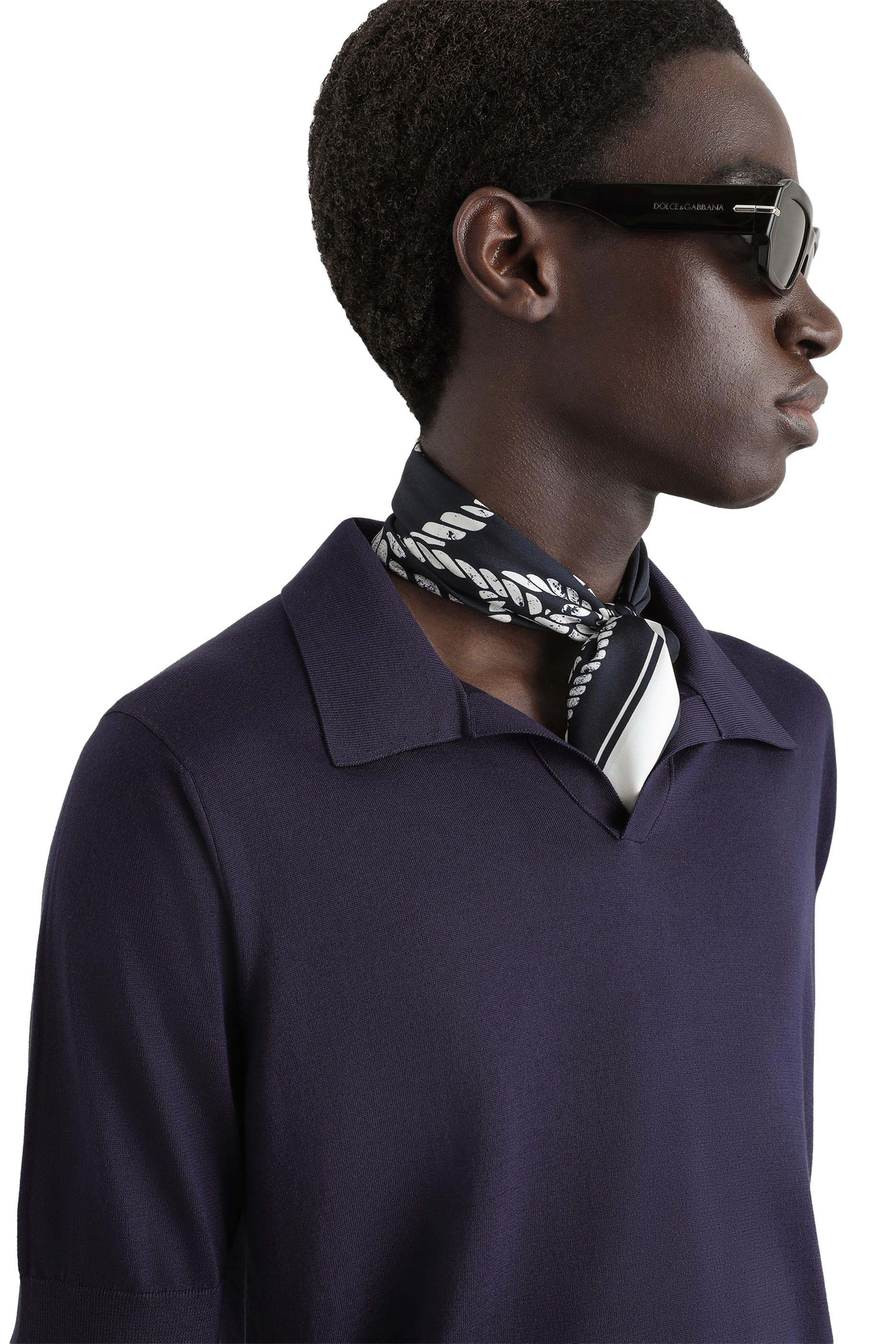  Silk Knit Polo Shirt 