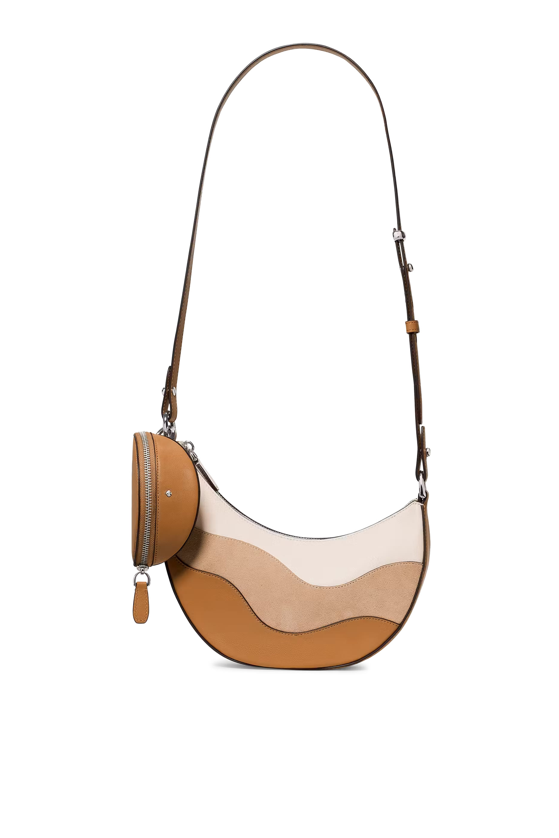  Duo Wavy Suede Crossbody Bag