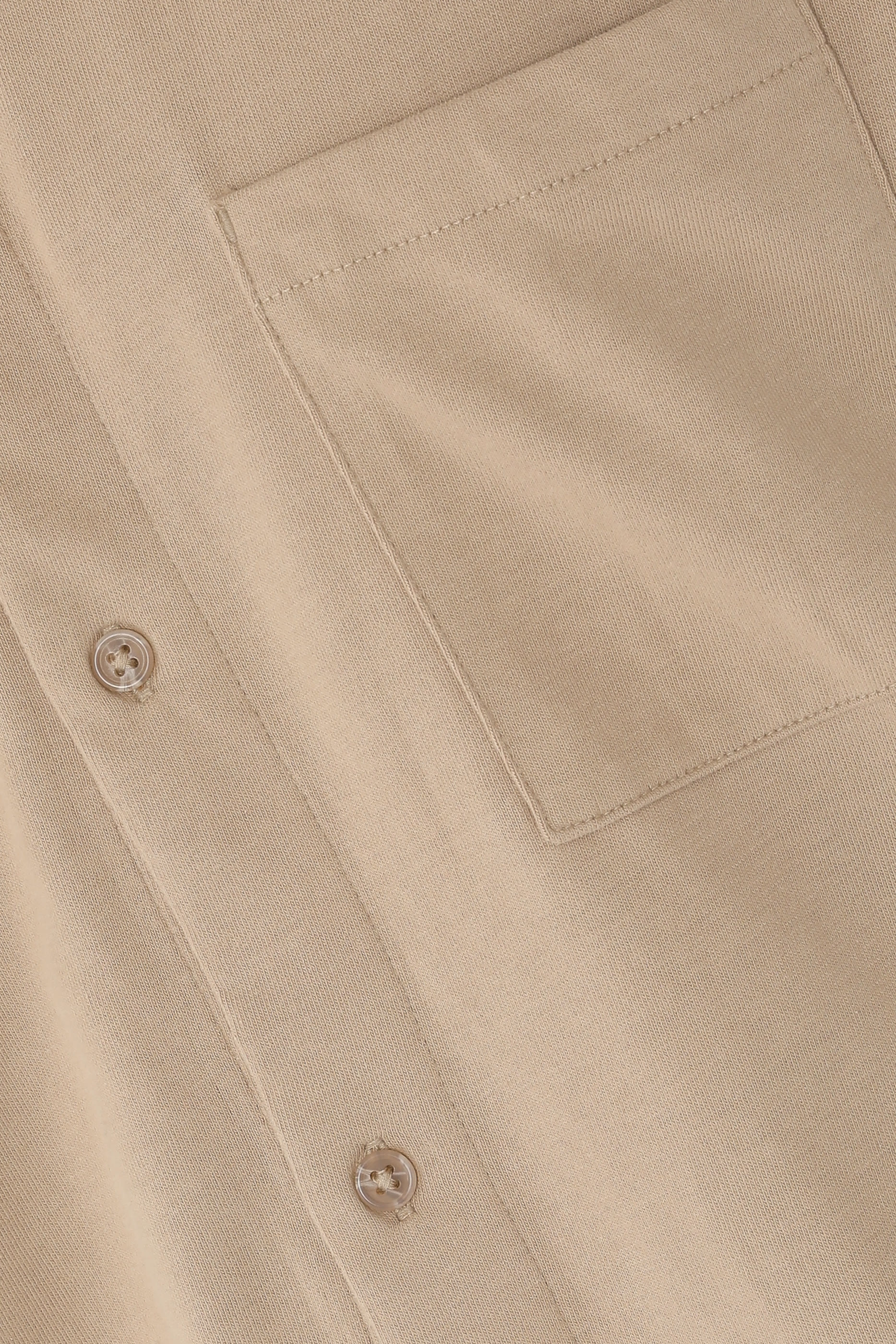 Sueded Cotton Jersey Button-Front Shirt