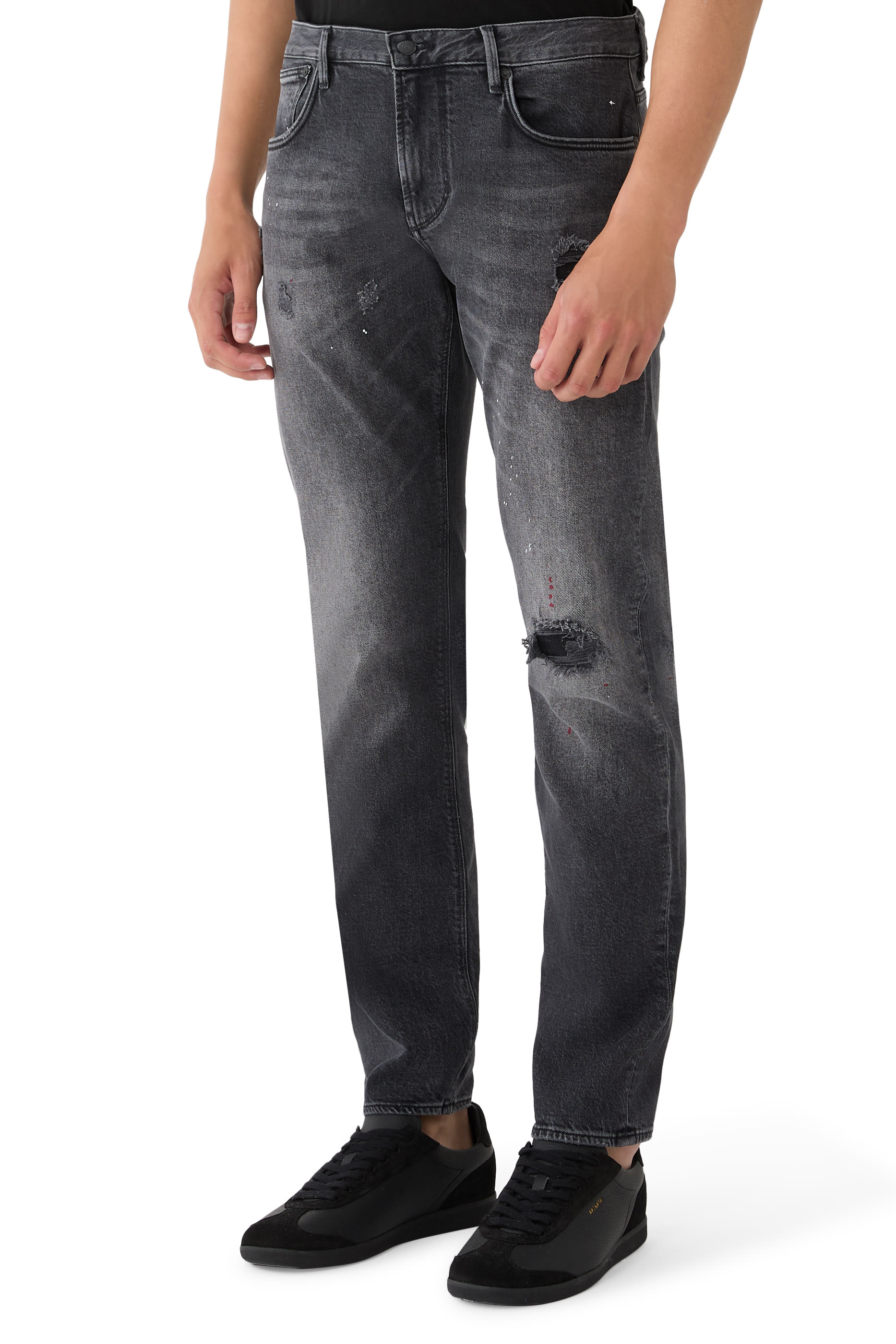 Logo Faded Five-Pocket Jeans