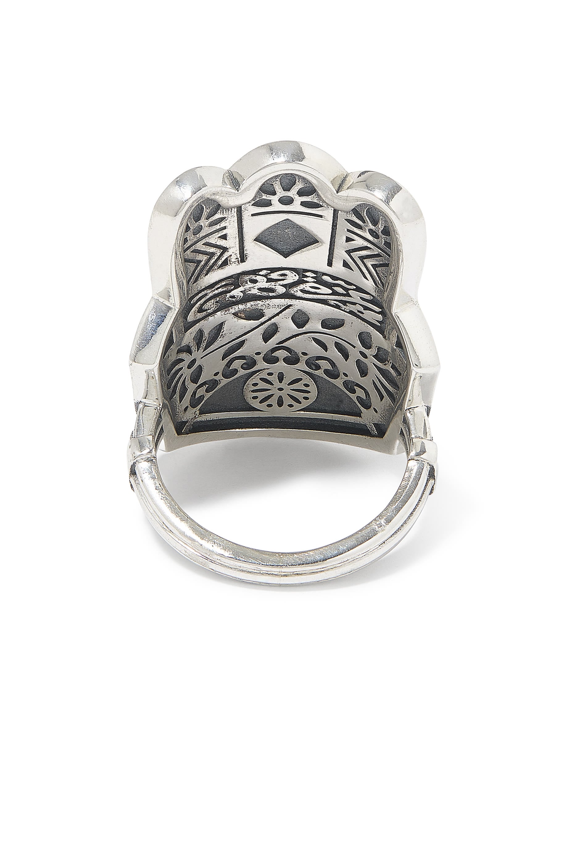Geometric Kaf Ring, 18K Gold & Sterling Silver 