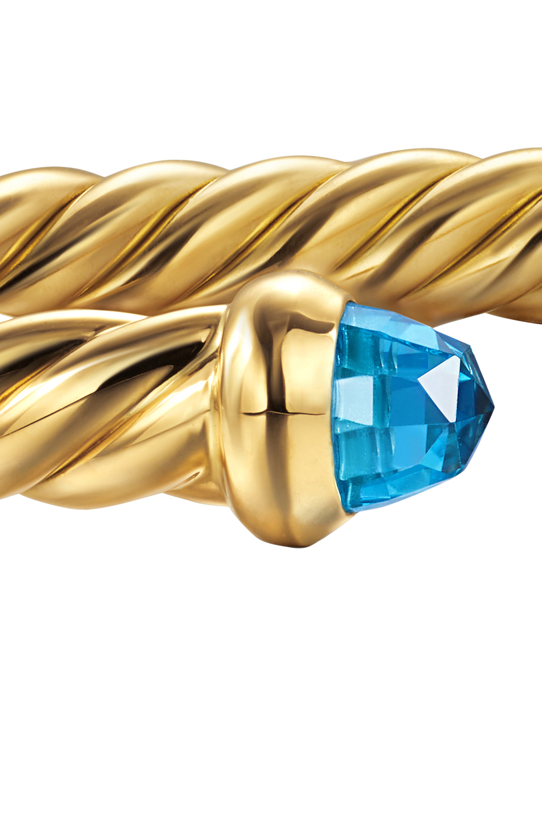 Cablespira&reg; Flex Bracelet, 18K Yellow Gold & Blue Topaz