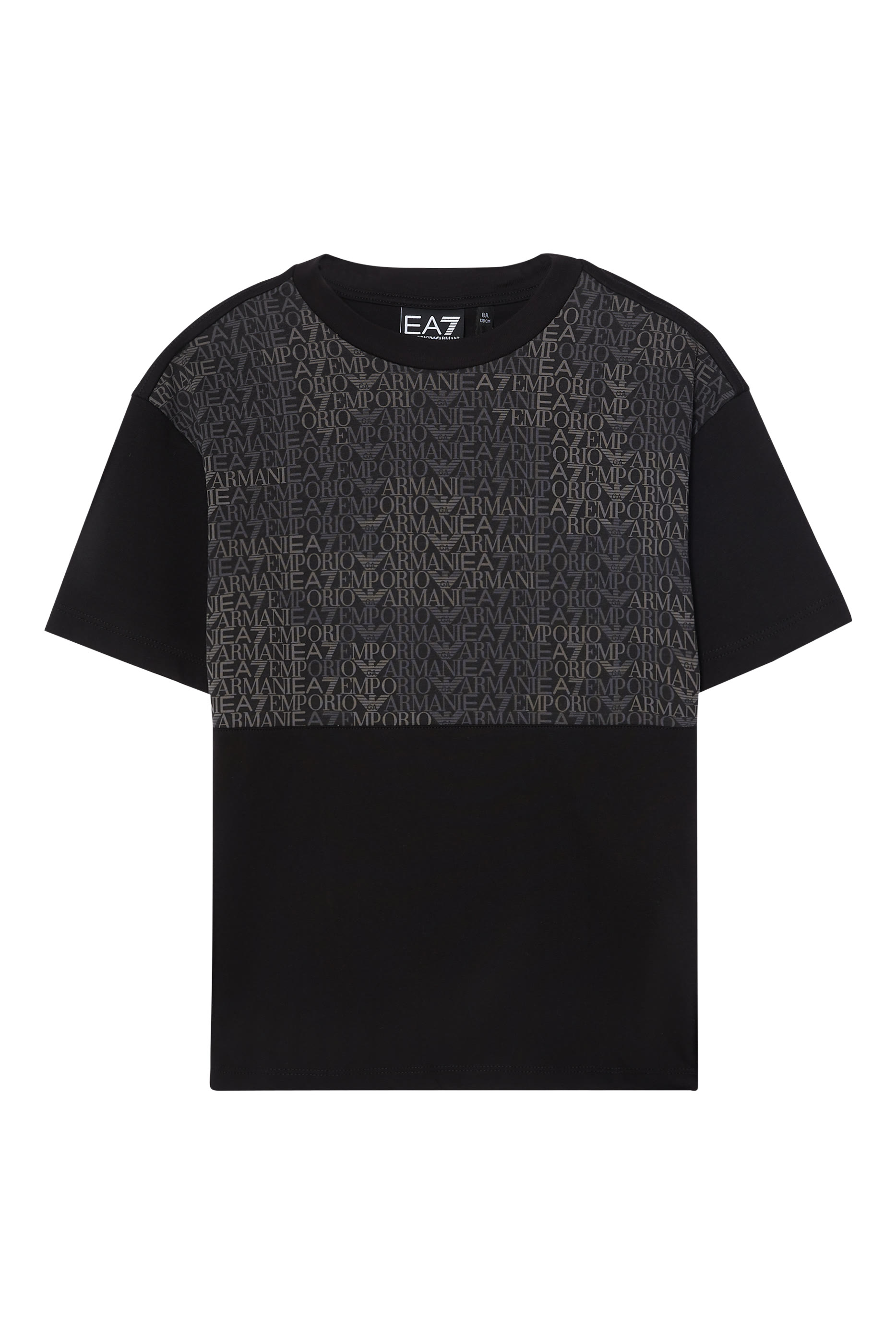 Kids EA7 Monogram Logo T-Shirt