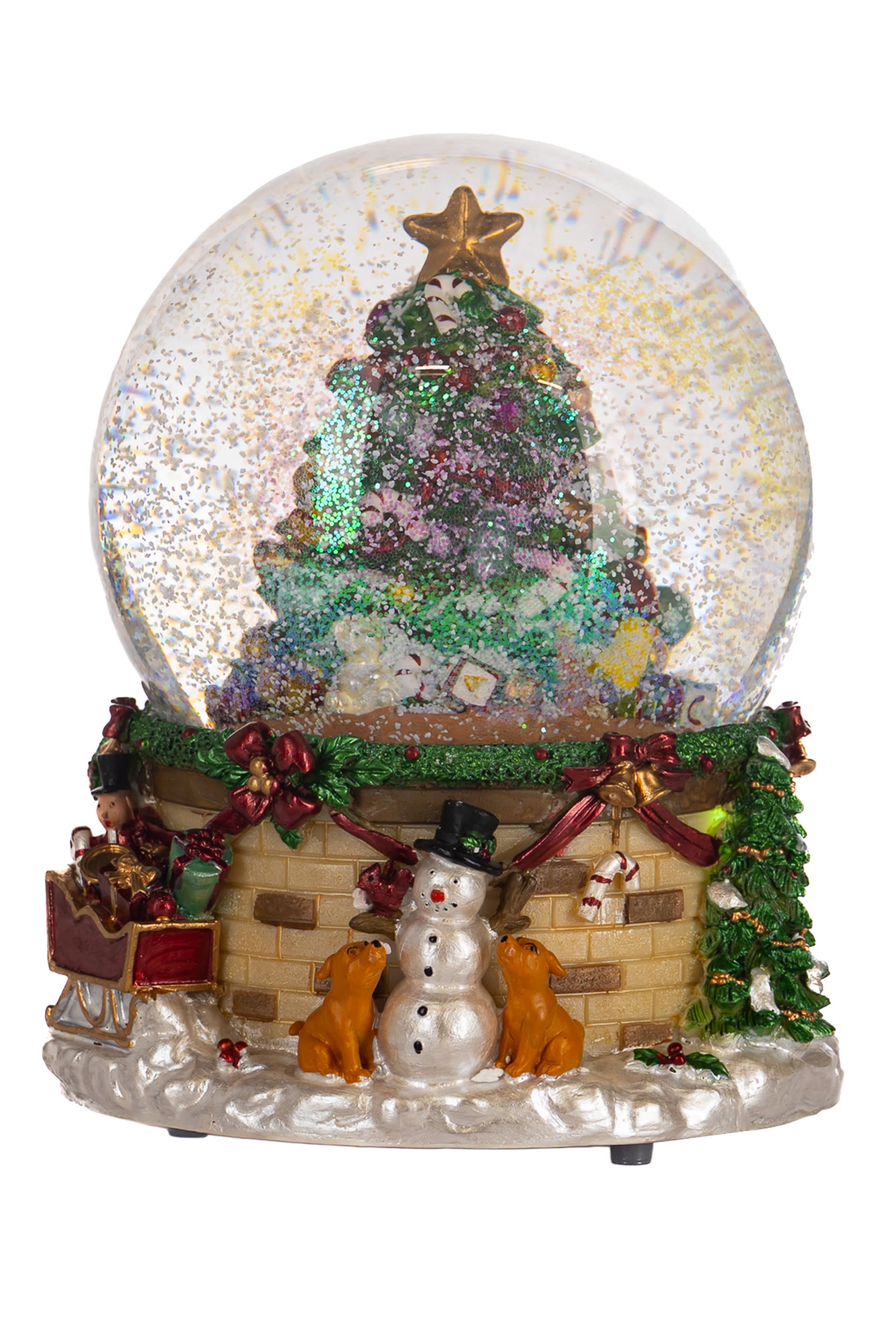 LED Light-Up Musical Christmas Tree Snow Globe (Battery Operated)