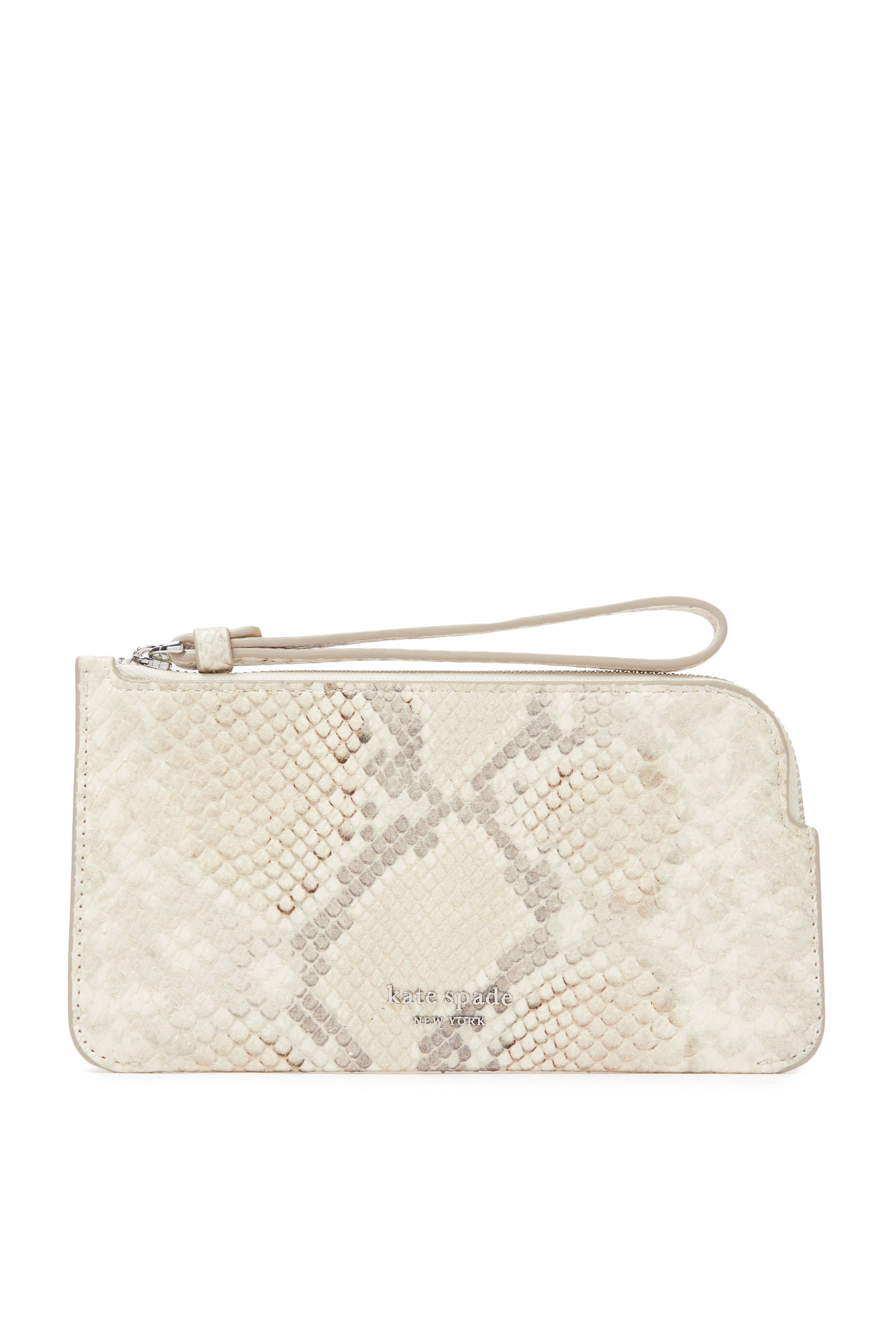 Snake Embossed Zippy Wristlet